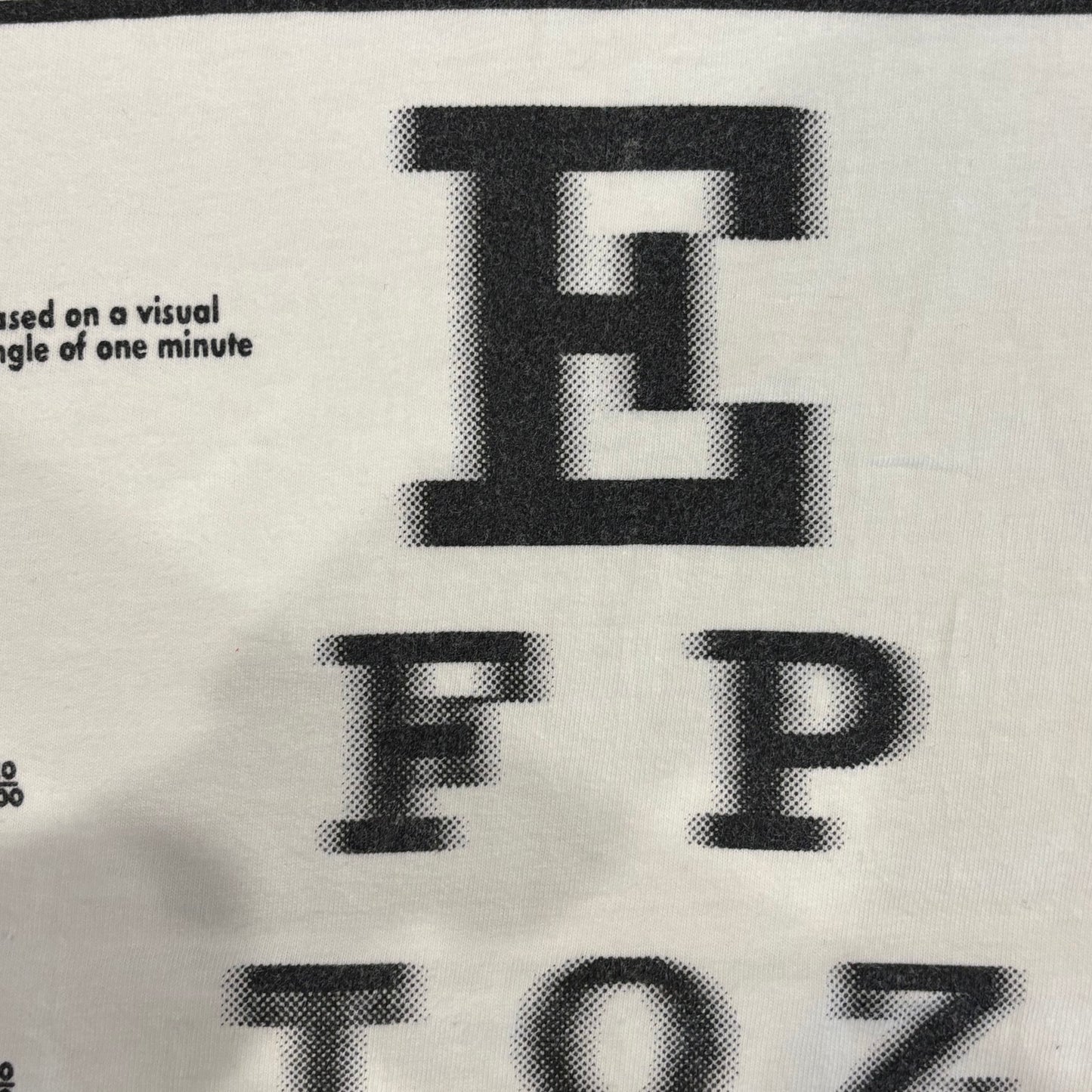 90's Hanes BEER DRINKERS' EYECHART 視力検査表 アルコールTシャツ 白 (XL)/B2733T-SO