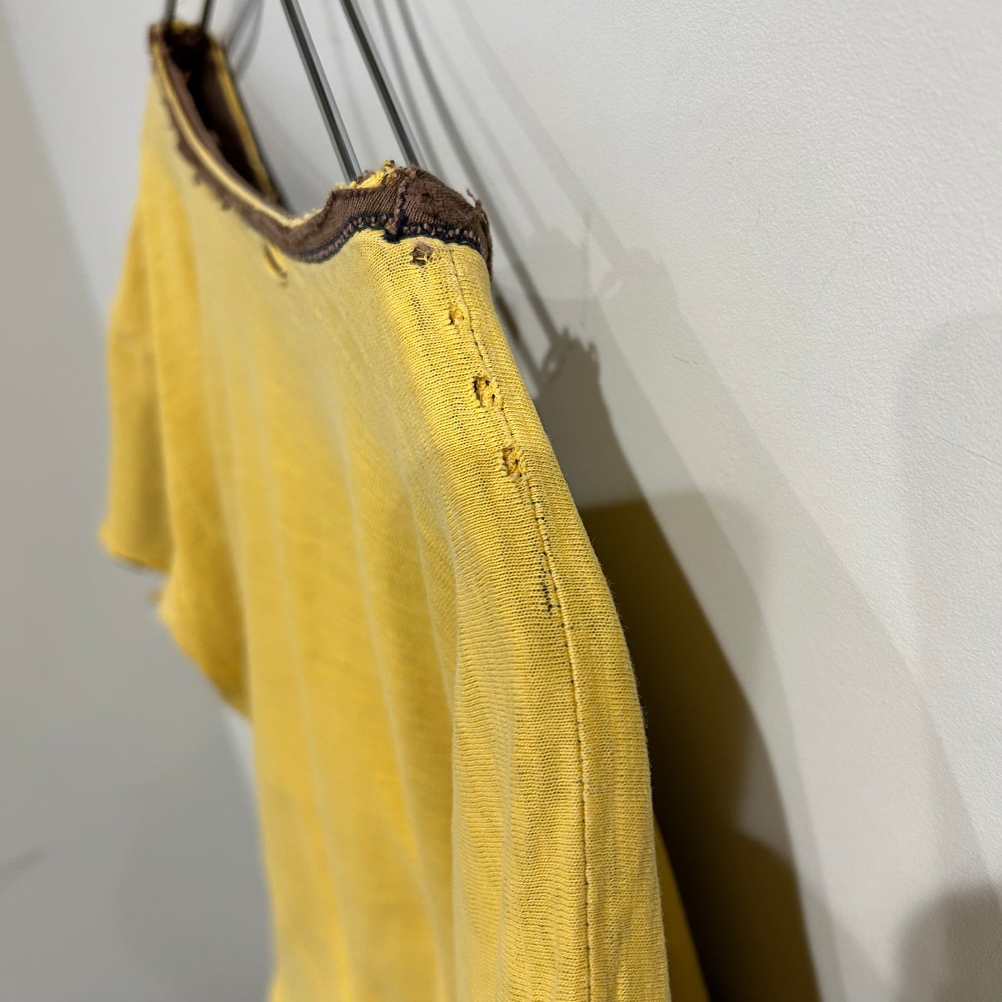 60’s Champion ダブルフェイスTシャツ 茶・黄(L)/A6319T-S0