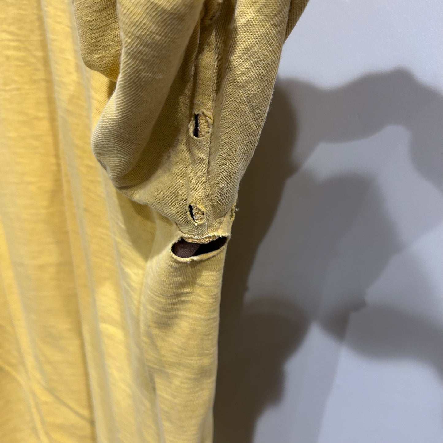 60’s Champion ダブルフェイスTシャツ 茶・黄(L)/A6319T-S0