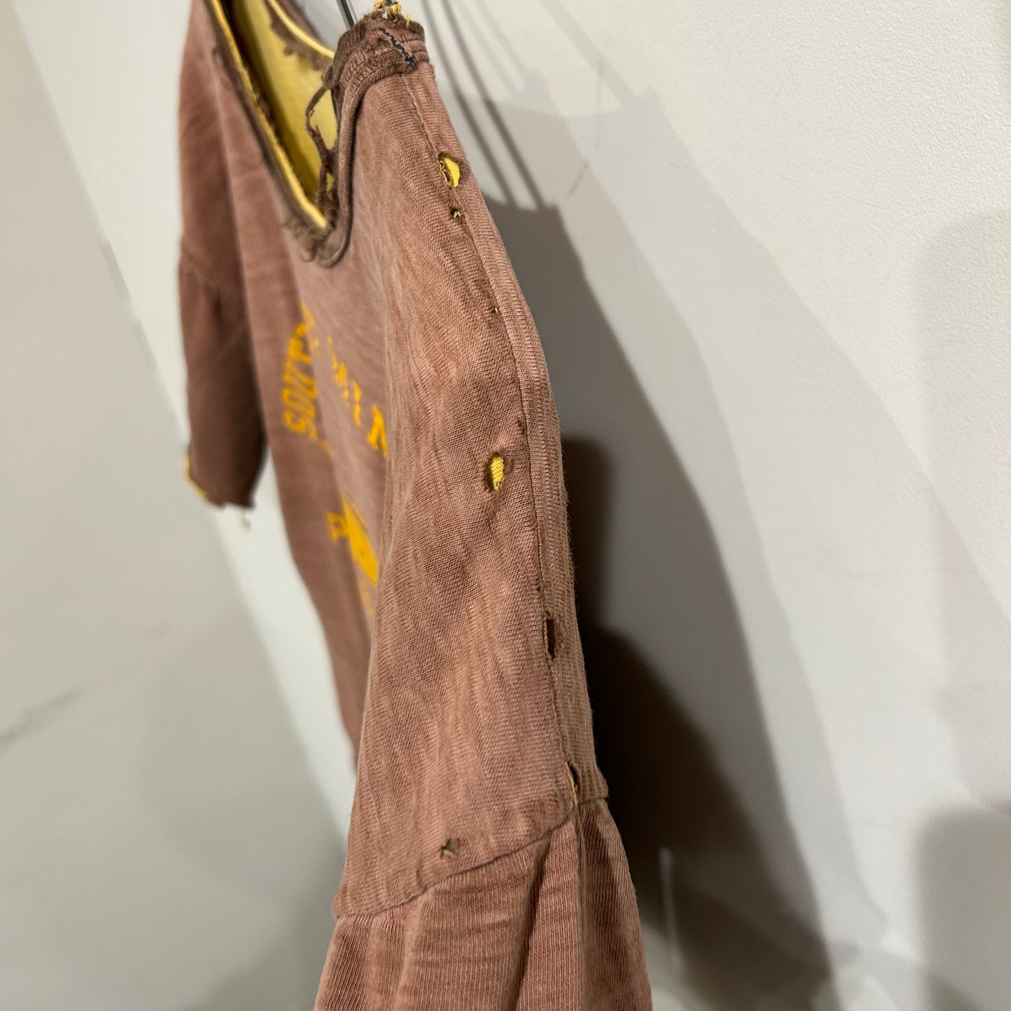 60’s Champion ダブルフェイスTシャツ 茶・黄(L)/A6319T-S0