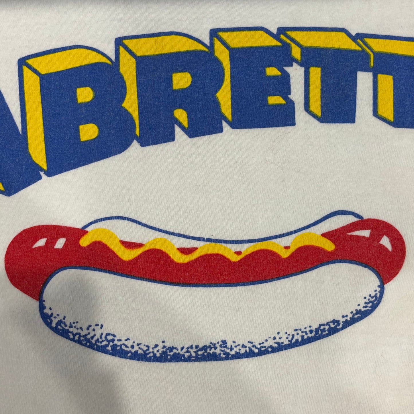 90's Hanes SABRETT ホットドッグ 企業Tシャツ 白 (XL)/A7160T-SO