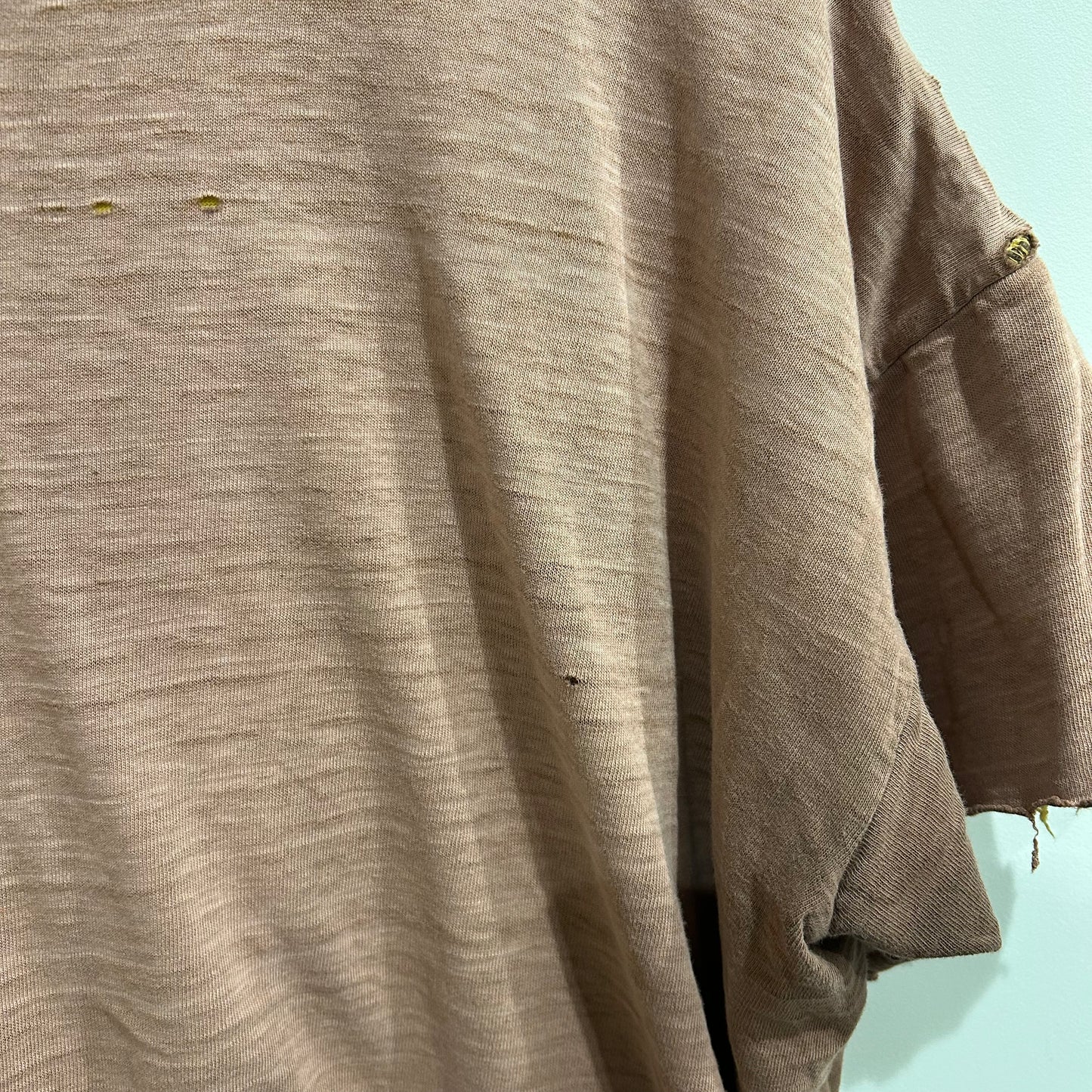 60’s Champion ダブルフェイスTシャツ 茶・黄(L)/A6319T-S0