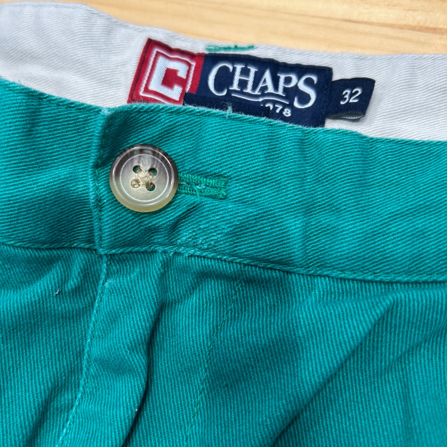 90's CHAPS ラルフローレン 2タックチノショーツ グリーン(32)/A4446P-SO