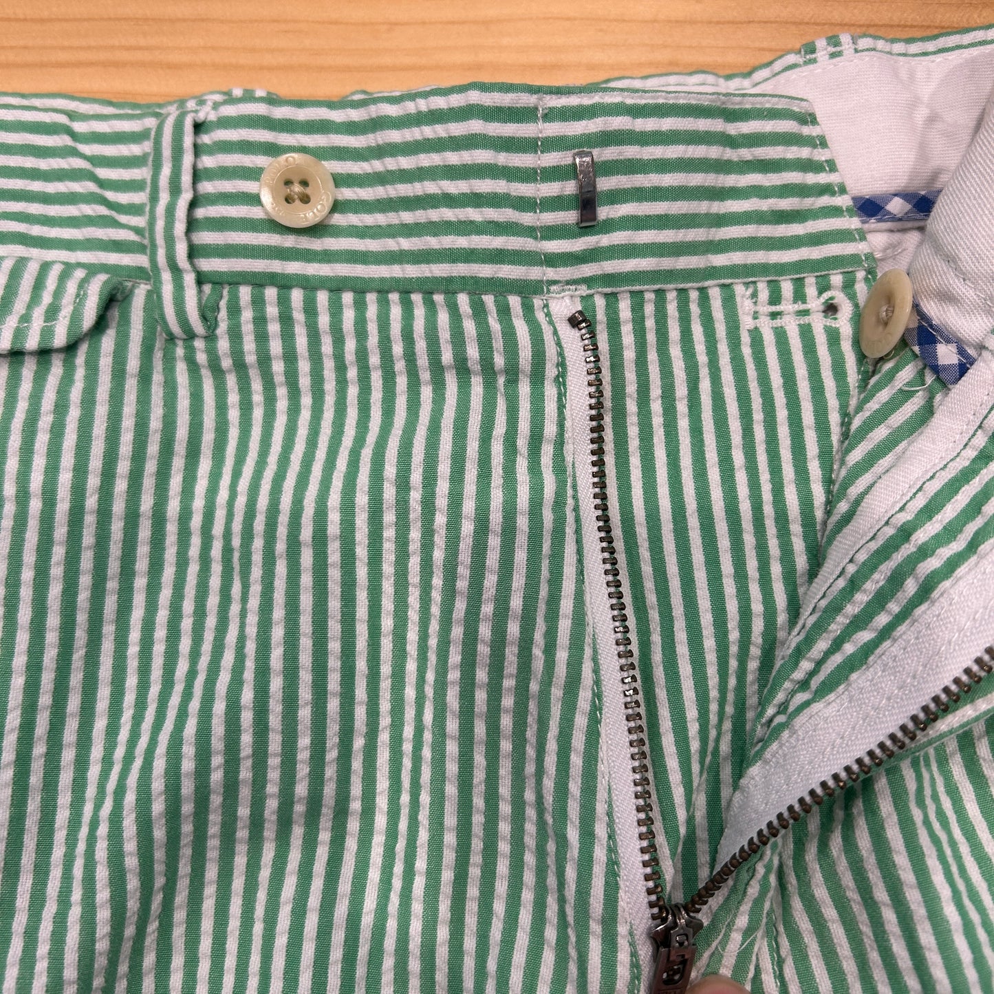 Polo Golf ラルフローレン シアサッカーストライプショーツ 緑白 (32)A4434T-SO
