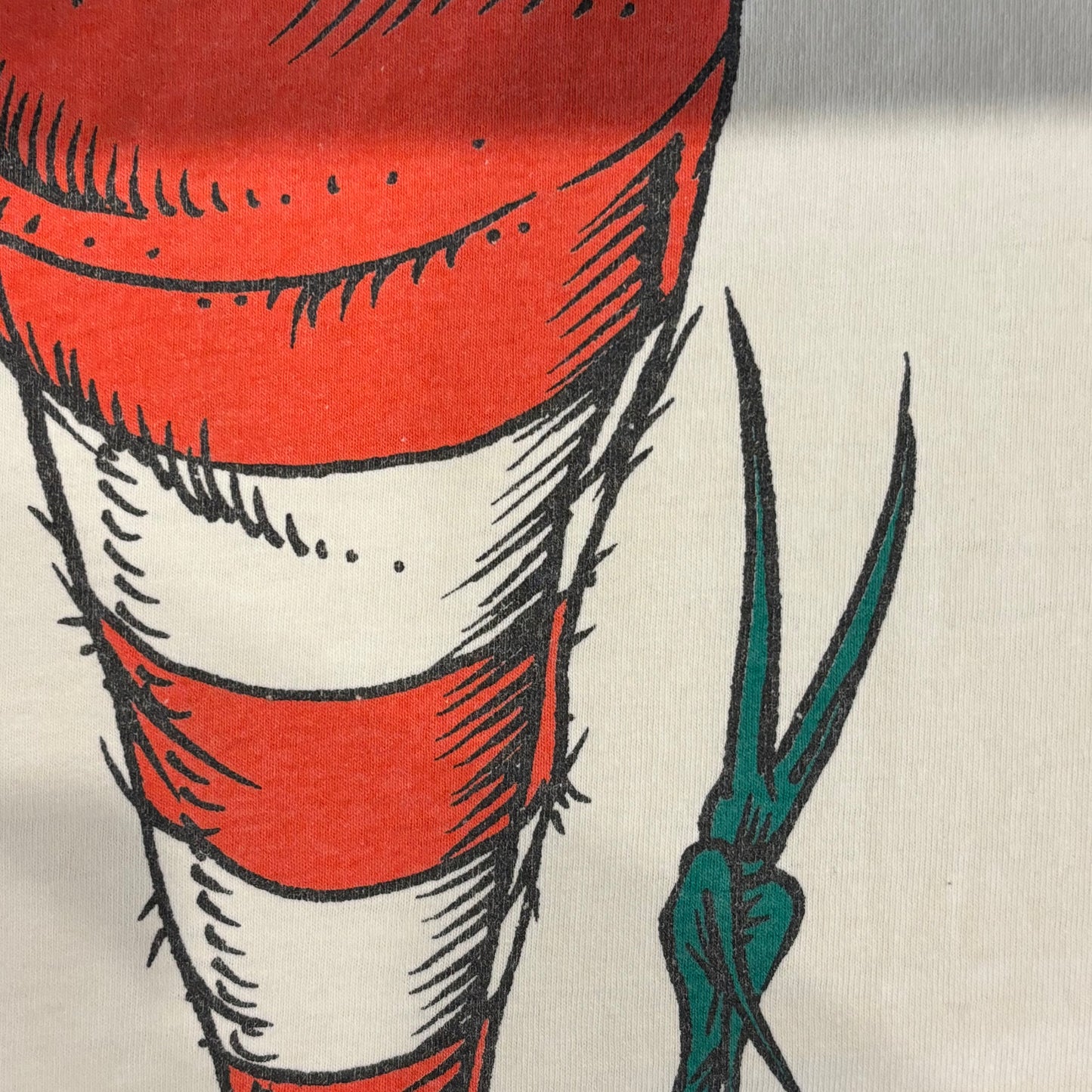 90's Peace Frogs Dr. Seuss "キャット・イン・ザ・ハット” コラボTシャツ 白 (L)/B2789T-SO
