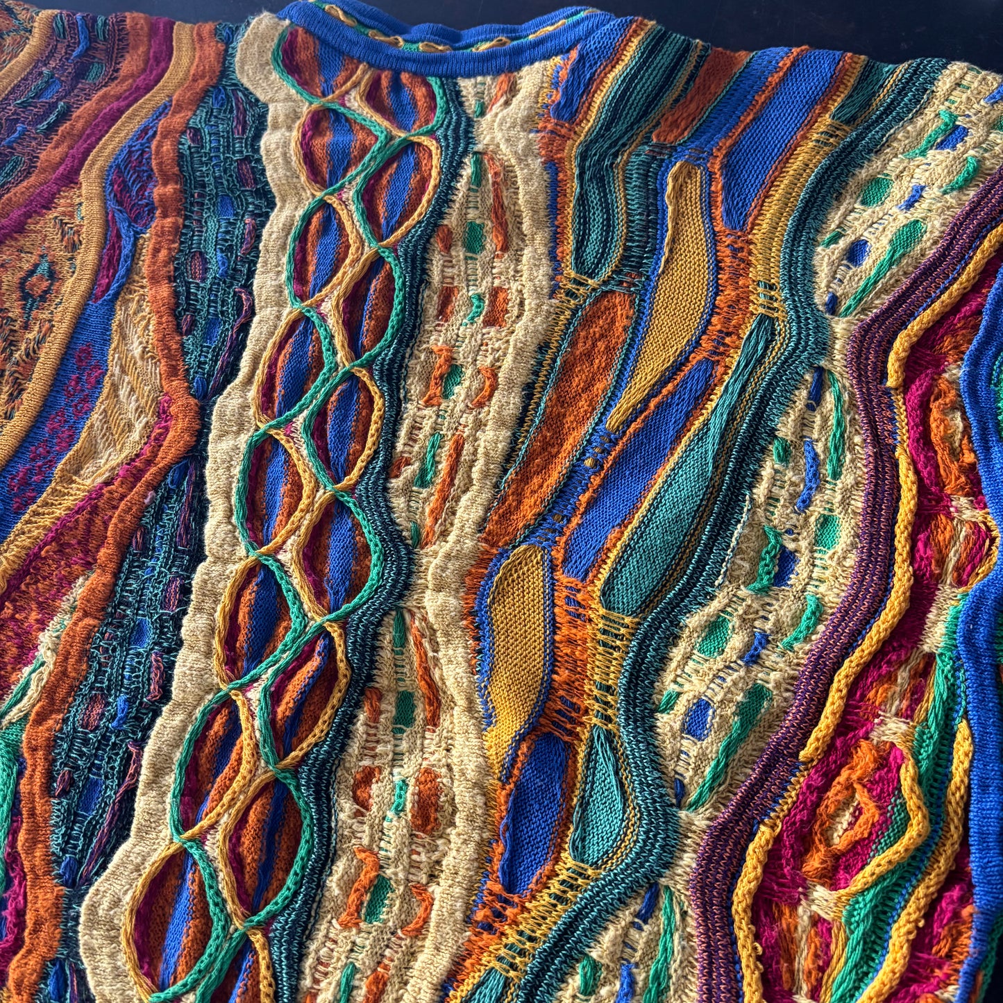 90's COOGI クージー 総柄 3Dニット セーター マルチカラー (S) /B3388K-SO