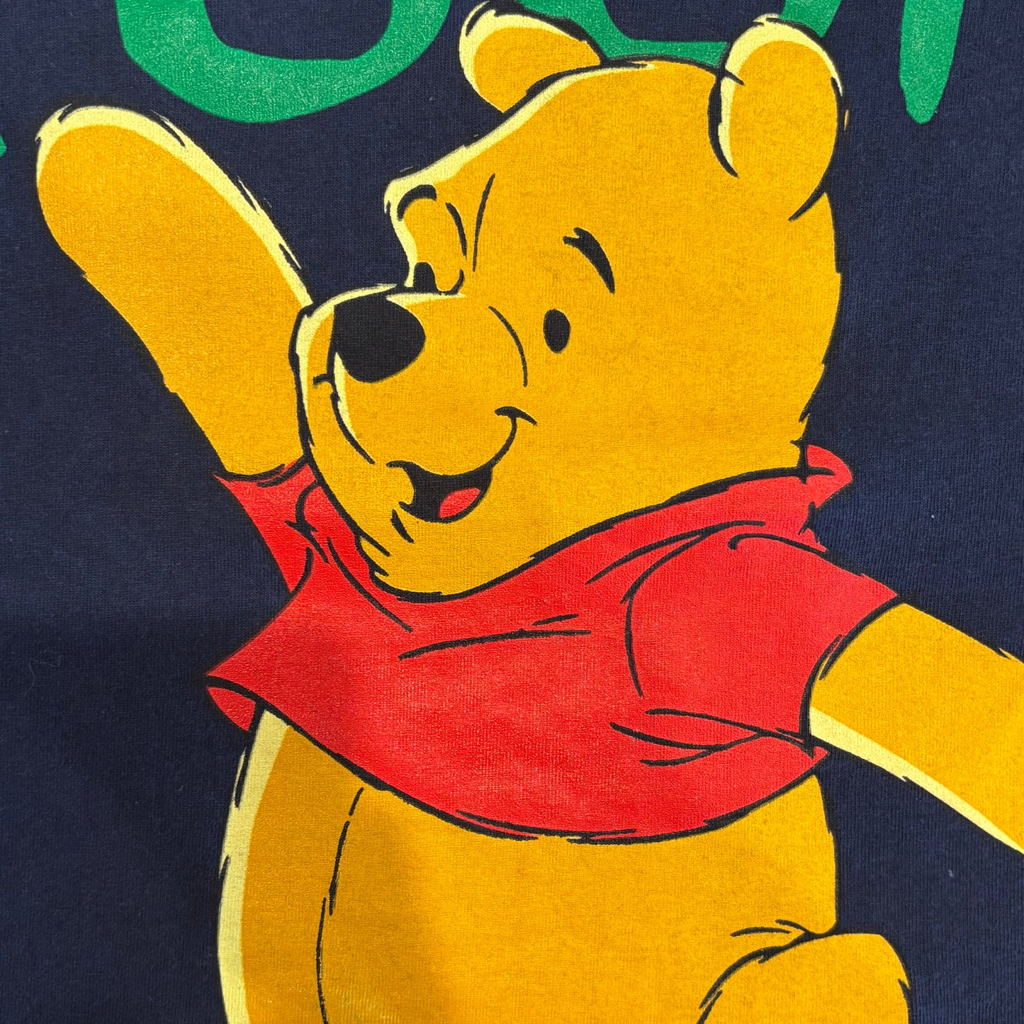 90's Pooh くまのプーさん ディズニーTシャツ 紺 (L)/B2792T-SO