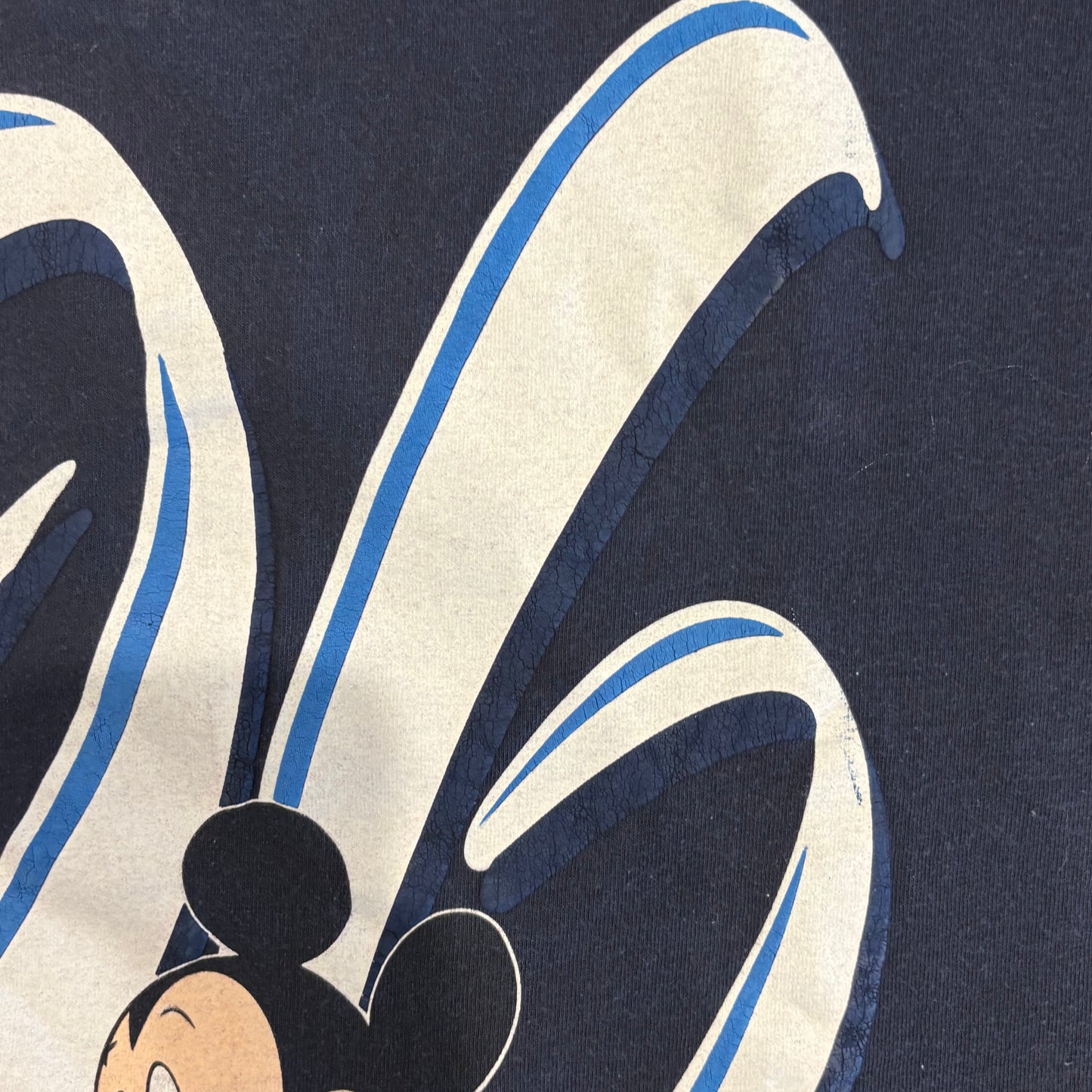 90's Disney '96 ミッキープリント ディズニーTシャツ 紺 (XL)/B2791T-SO