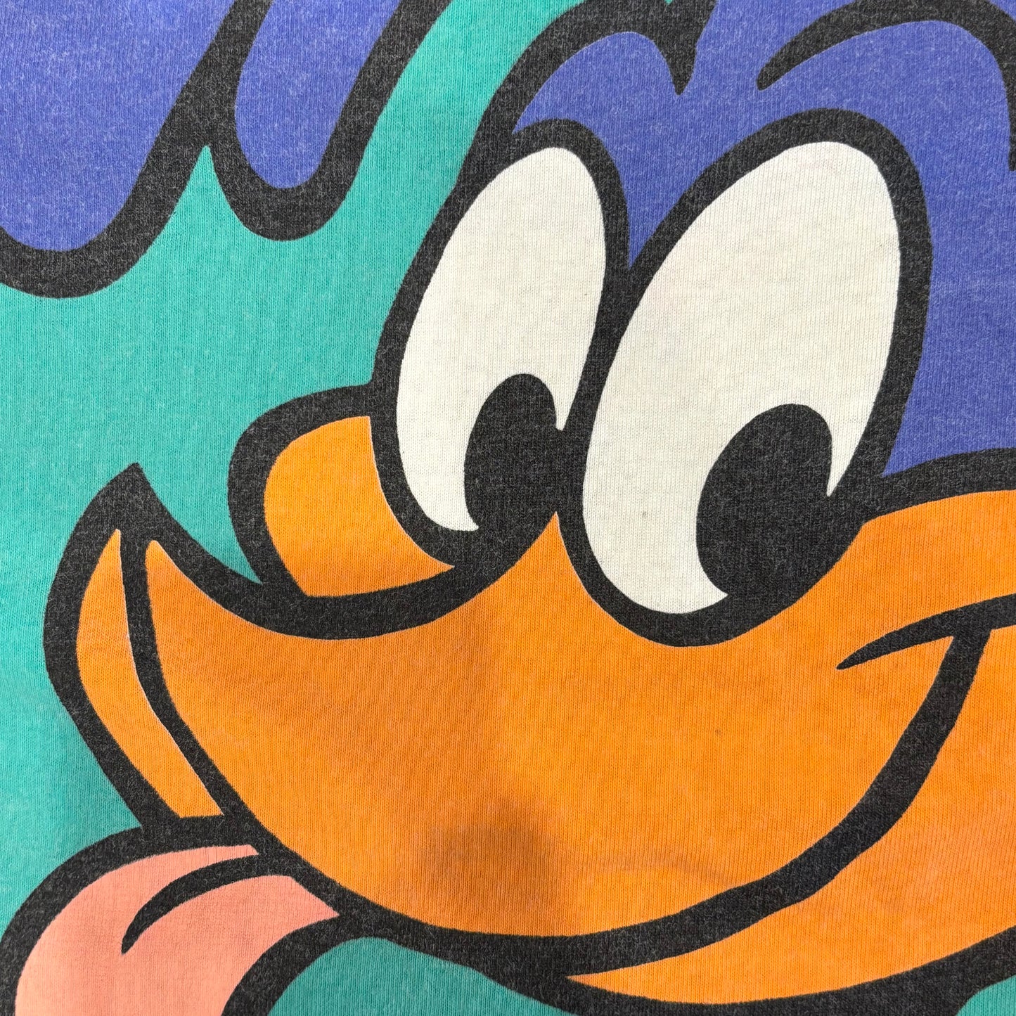90's ACME CLOTHING WB ルーニーテューンズ ロード・ランナー キャラクターTシャツ 白 (XL)/B2148T-SO