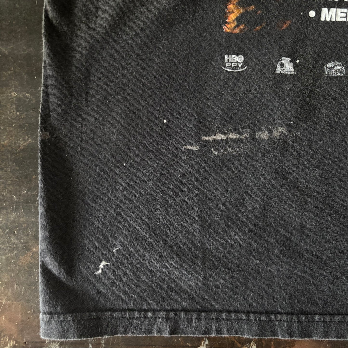 00's Hanes Mke Tyson Lennox Lewis "WBC・IBF・IBO世界ヘビータイトルマッチ2002" プリントTシャツ 黒 XL /A7335T-SO