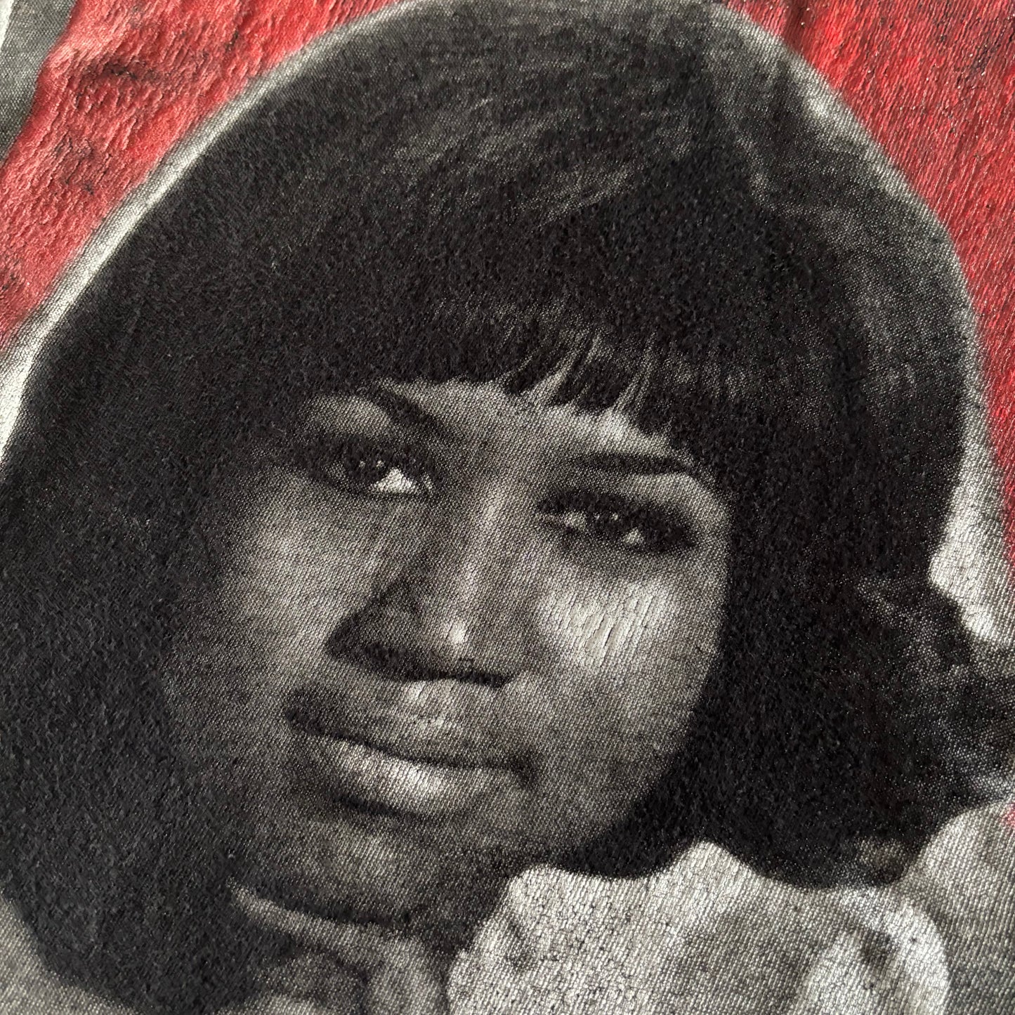 00's FALSA "Queen of Soul" ARETHA FRANKLIN プリントTシャツ 黒 /A7332T-SO