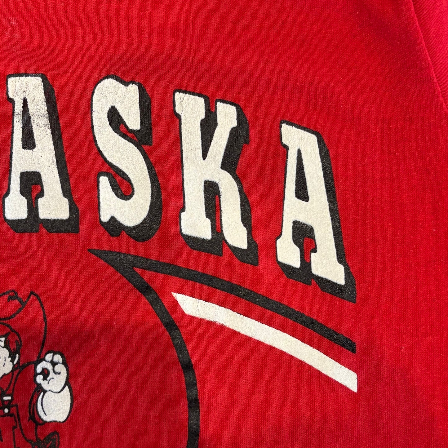 80's Champion NEBRASKA ネブラスカ・コーンハスカーズ スポーツTシャツ 赤 (M)/A3808T-SO