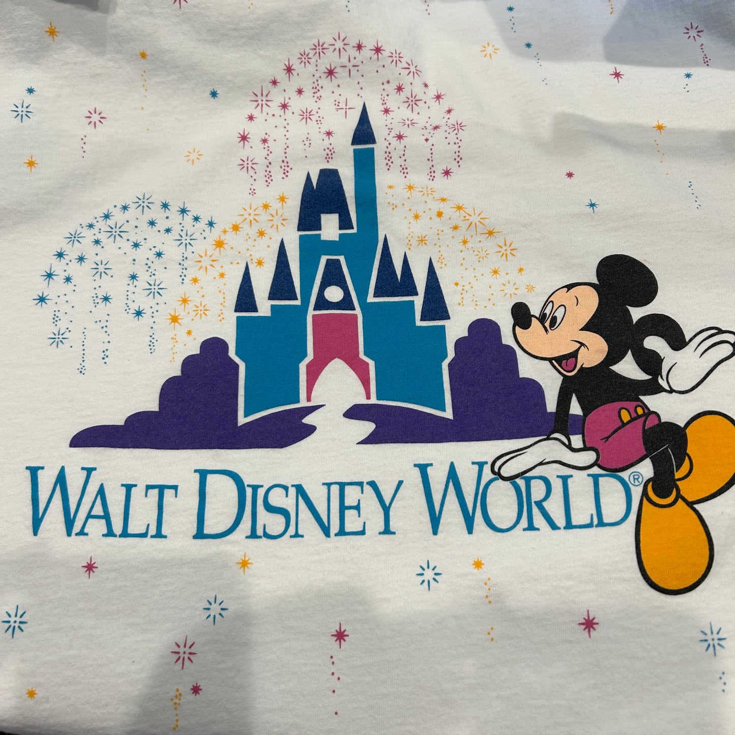 90's Disney Designs "WALT DISNEY WORLD"ディズニー プリントタンクトップ 白(L)/B1948T-SO