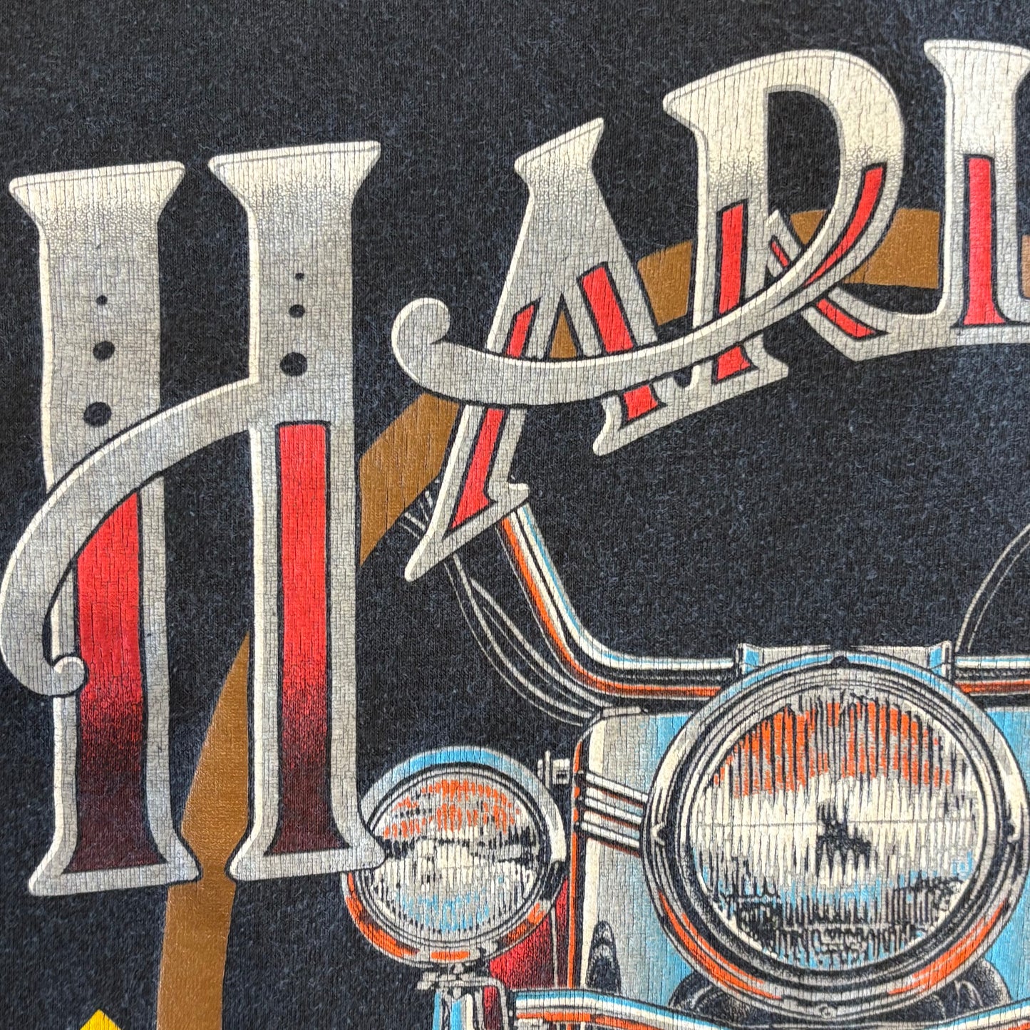 80's Harley-Davidson KSH-ANSBACH GERMANY ハーレープリントTシャツ 黒 (XL)/A3088T-SO