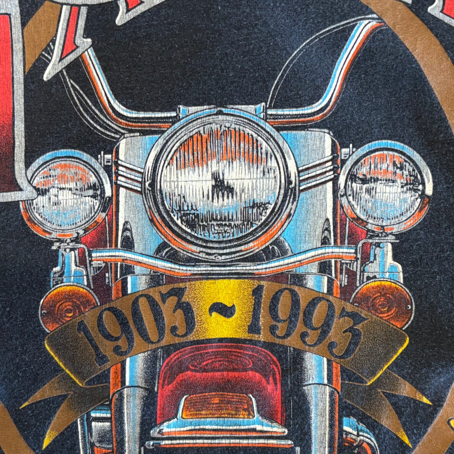 80's Harley-Davidson KSH-ANSBACH GERMANY ハーレープリントTシャツ 黒 (XL)/A3088T-SO