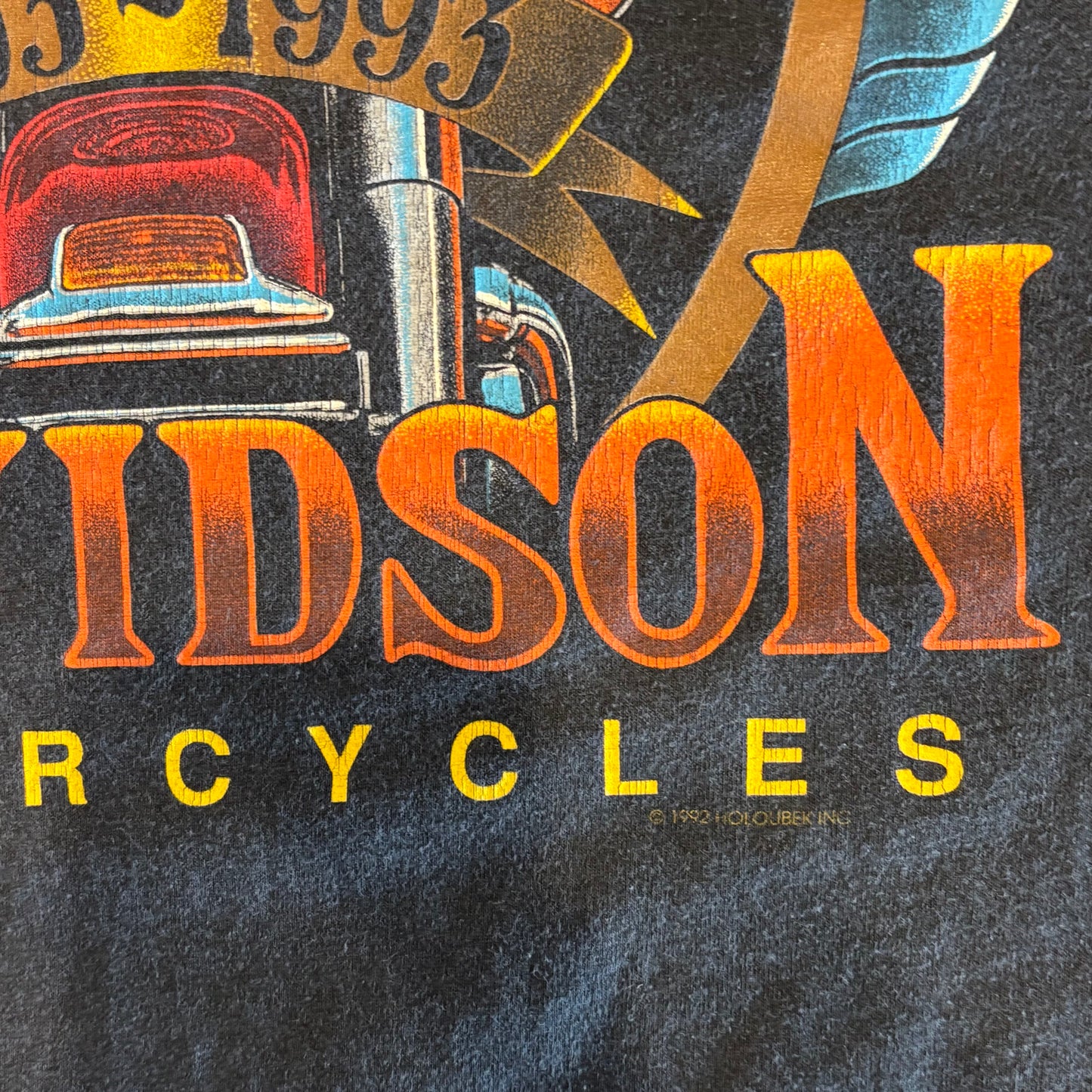 80's Harley-Davidson KSH-ANSBACH GERMANY ハーレープリントTシャツ 黒 (XL)/A3088T-SO