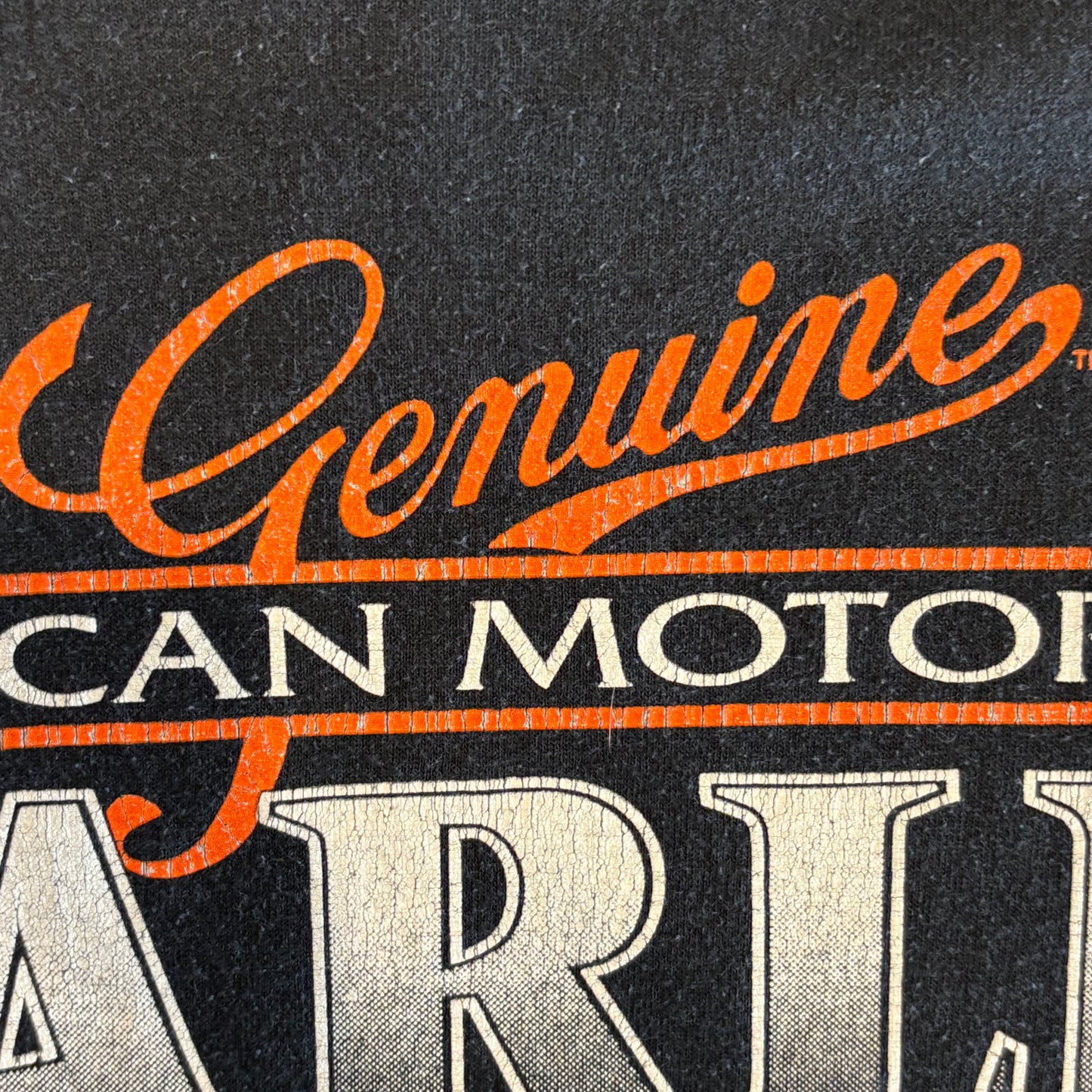 90's Harley-Davidson Genuine American Motorcycles プリントTシャツ 黒 (L)/A7448T-SO