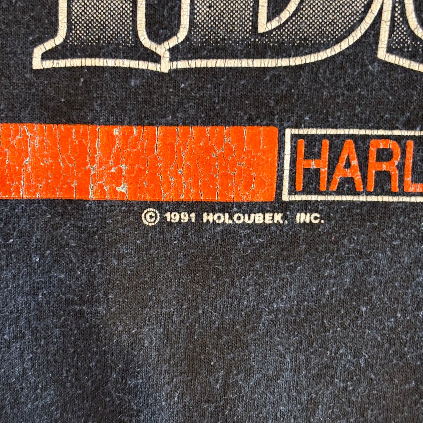 90's Harley-Davidson Genuine American Motorcycles プリントTシャツ 黒 (L)/A7448T-SO