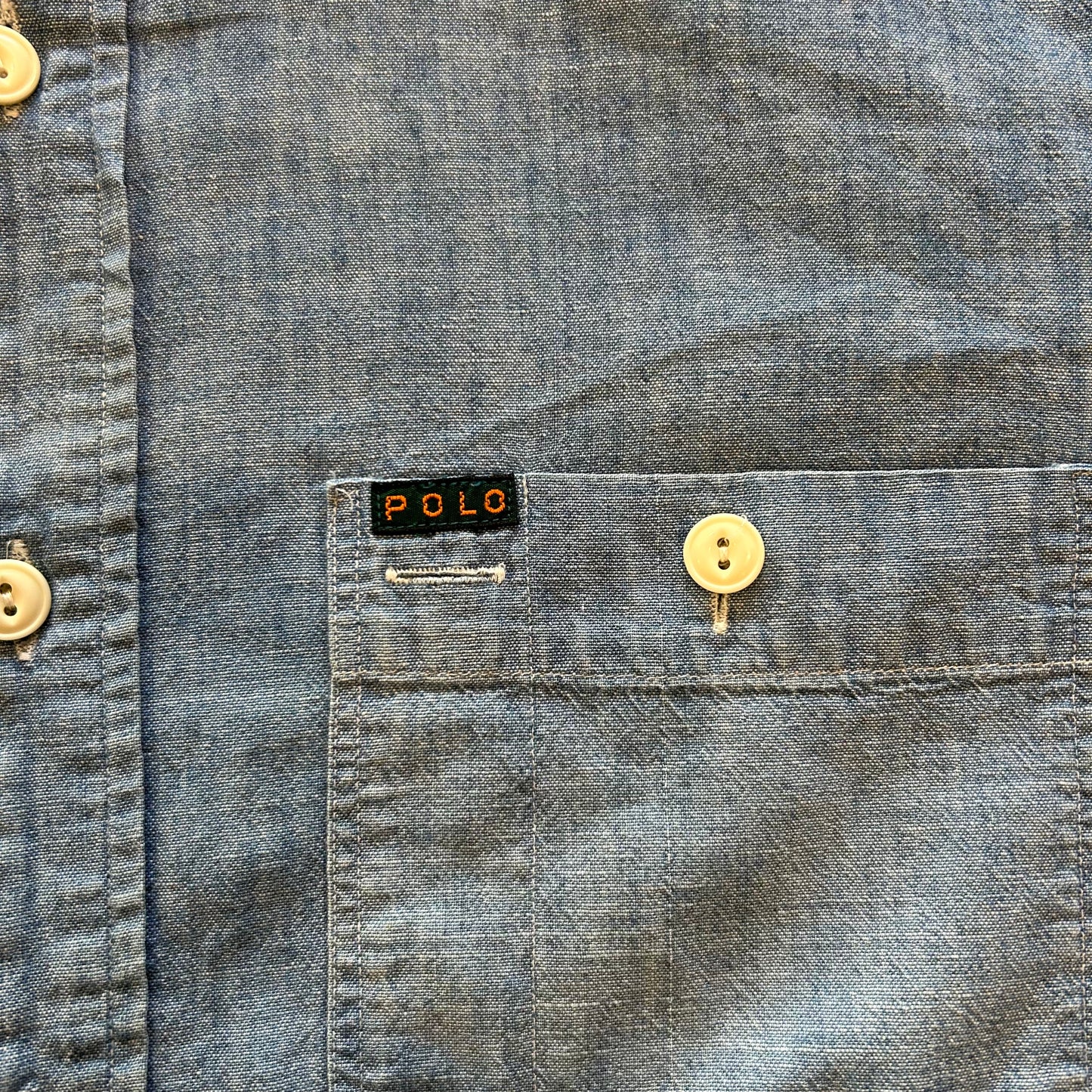 00's Polo by Ralph Lauren band collar shirt (M)/A6335SH-SO