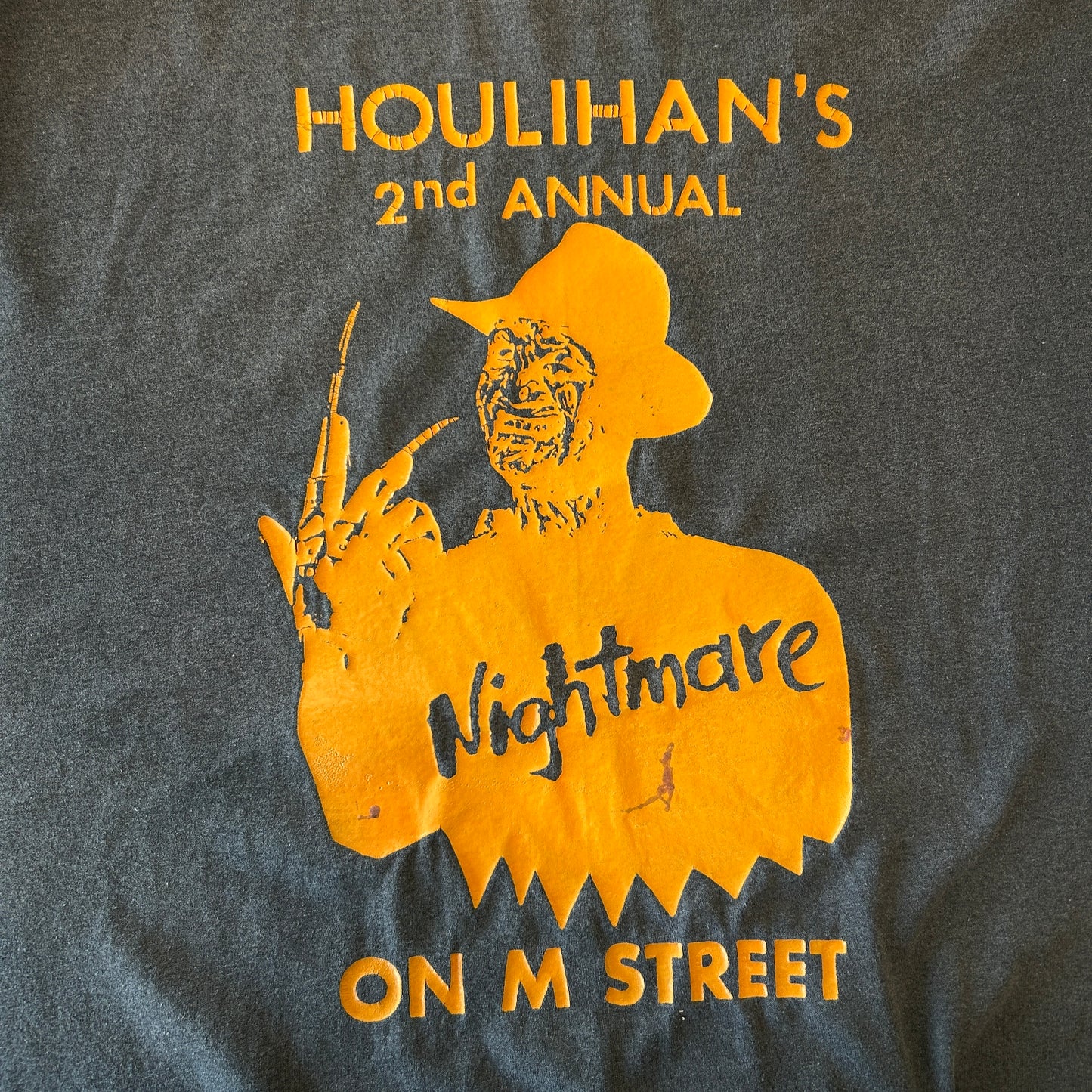 80's Hanes "エルム街の悪夢"パロディー イベントTシャツ 黒(XL)/A7527T-SO