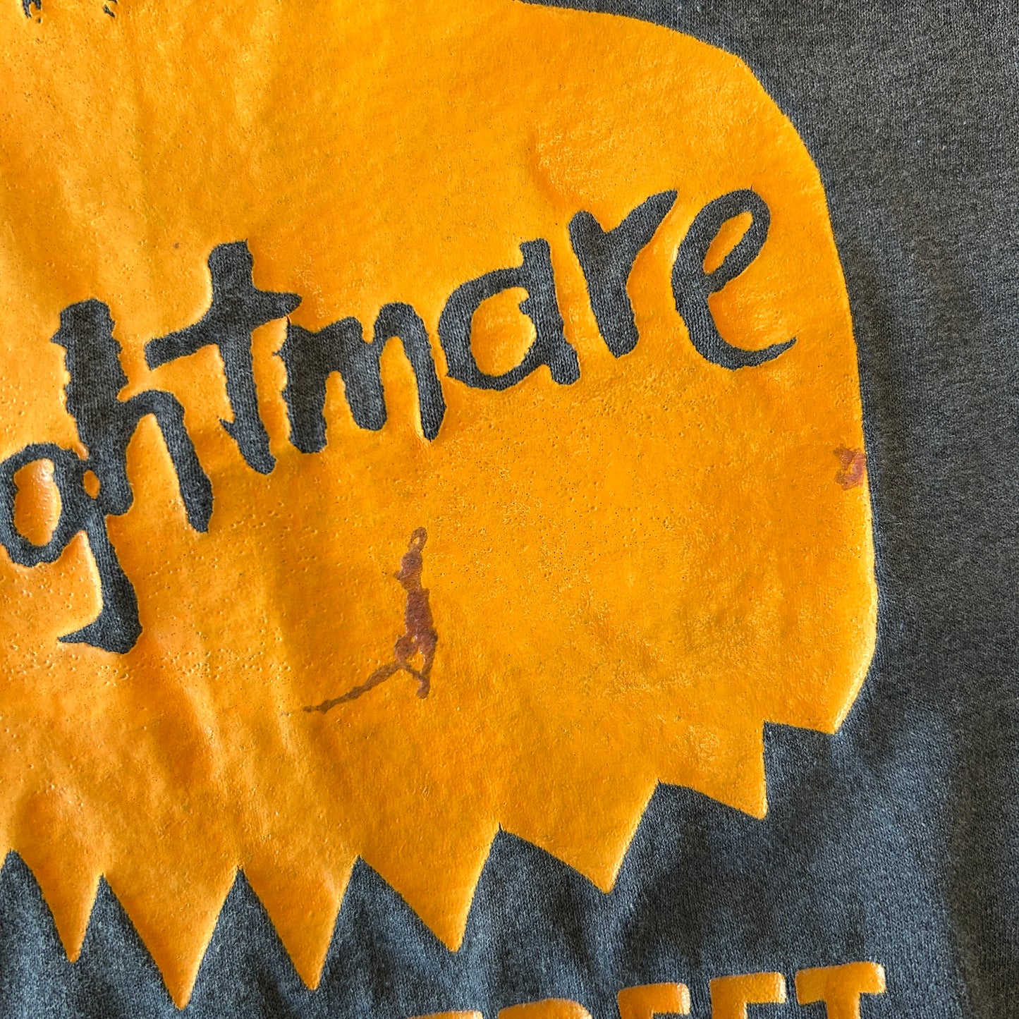 80's Hanes "エルム街の悪夢"パロディー イベントTシャツ 黒(XL)/A7527T-SO