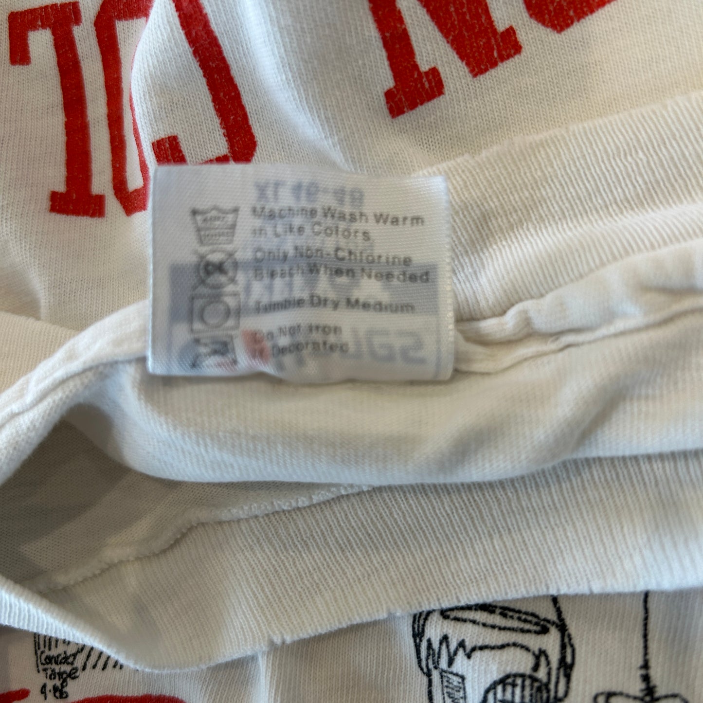 90's Hanes UNION COLLEGE イベントTシャツ アート 白(XL)/A7327T-SO