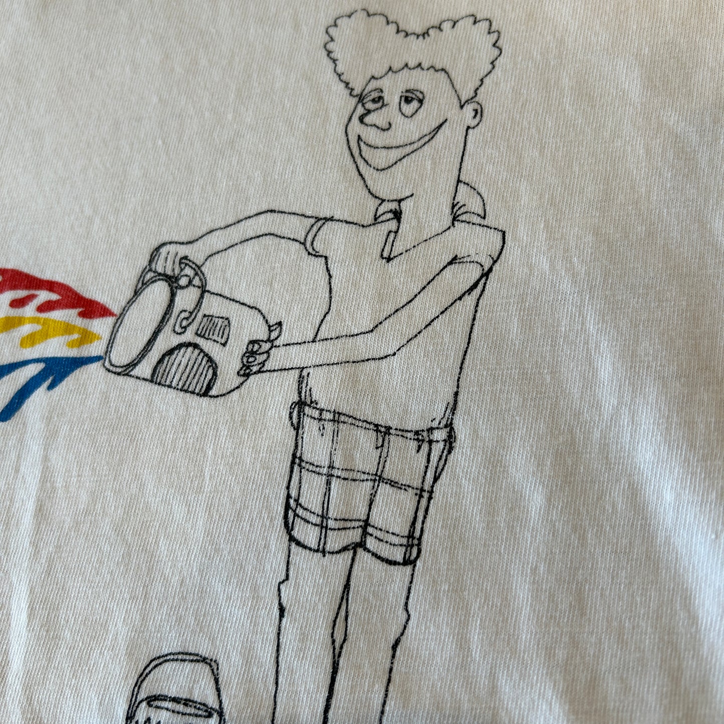 90's Hanes UNION COLLEGE イベントTシャツ アート 白(XL)/A7327T-SO