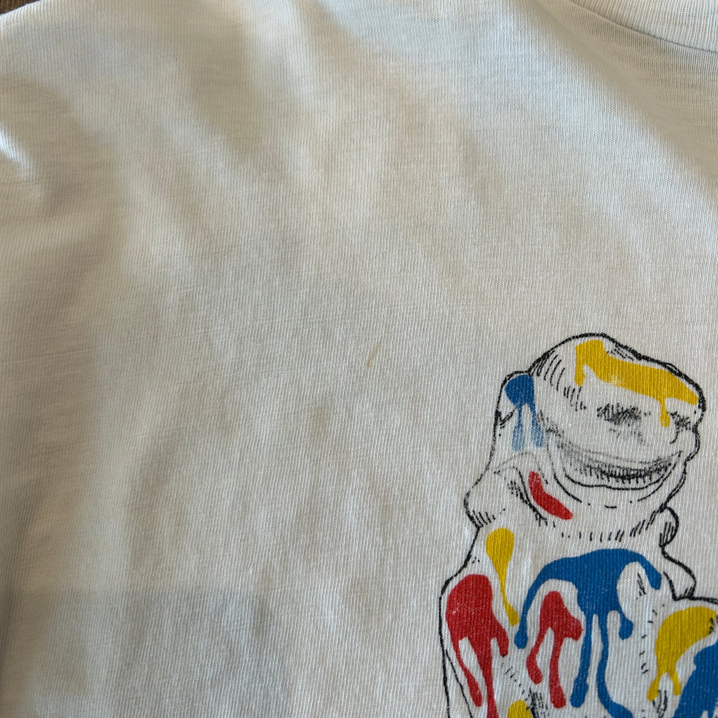 90's Hanes UNION COLLEGE イベントTシャツ アート 白(XL)/A7327T-SO