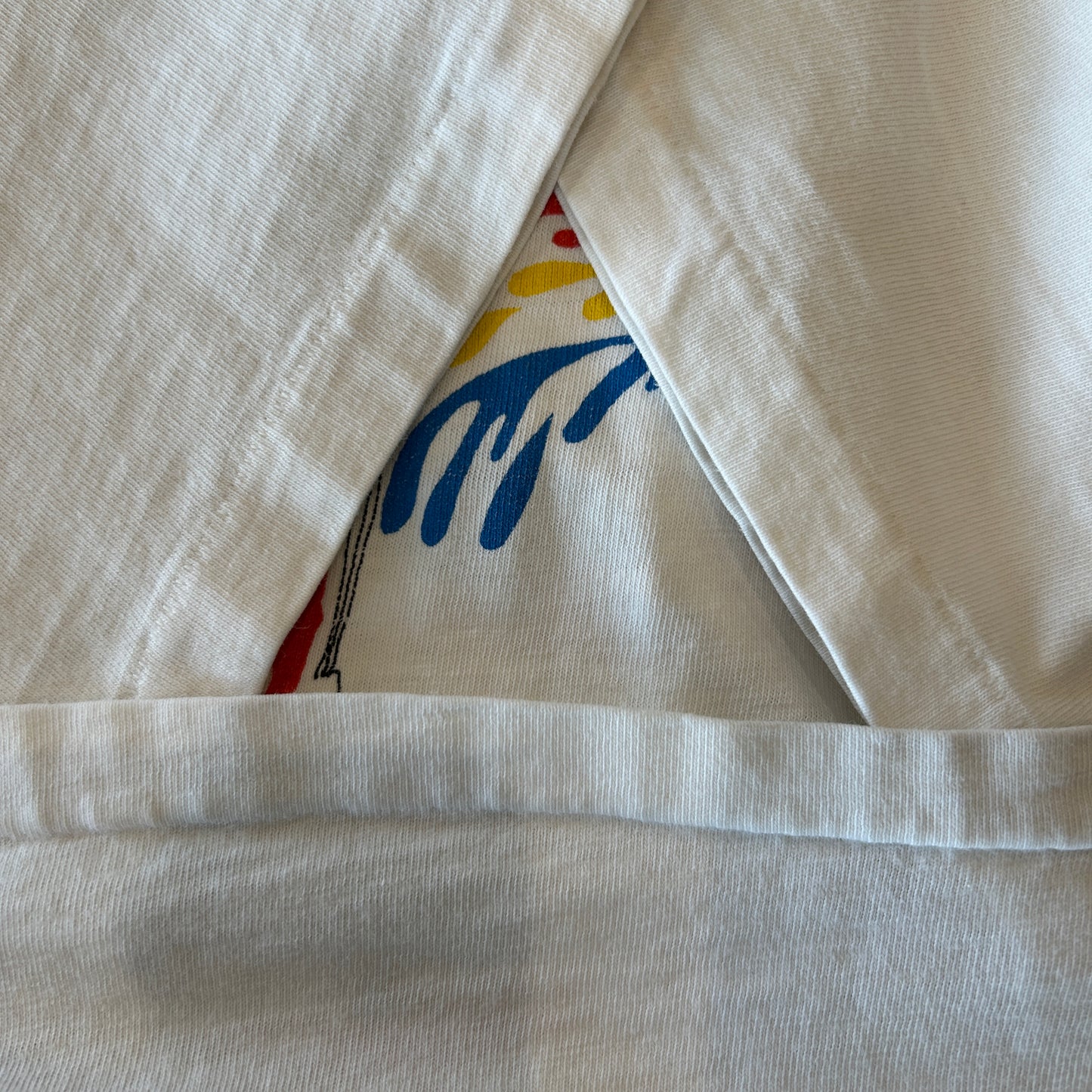90's Hanes UNION COLLEGE イベントTシャツ アート 白(XL)/A7327T-SO
