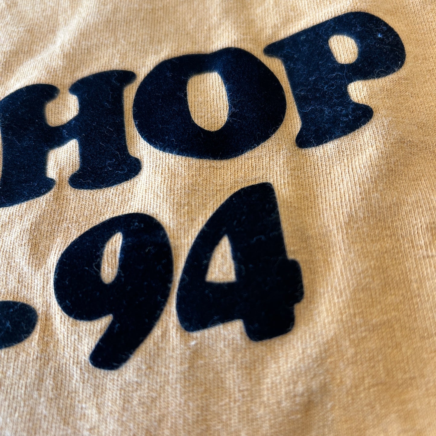 90's anvil "Harbor Hill Sock Hop"ダンスイベントTシャツ フロッキープリント (XL)/A7385T-SO
