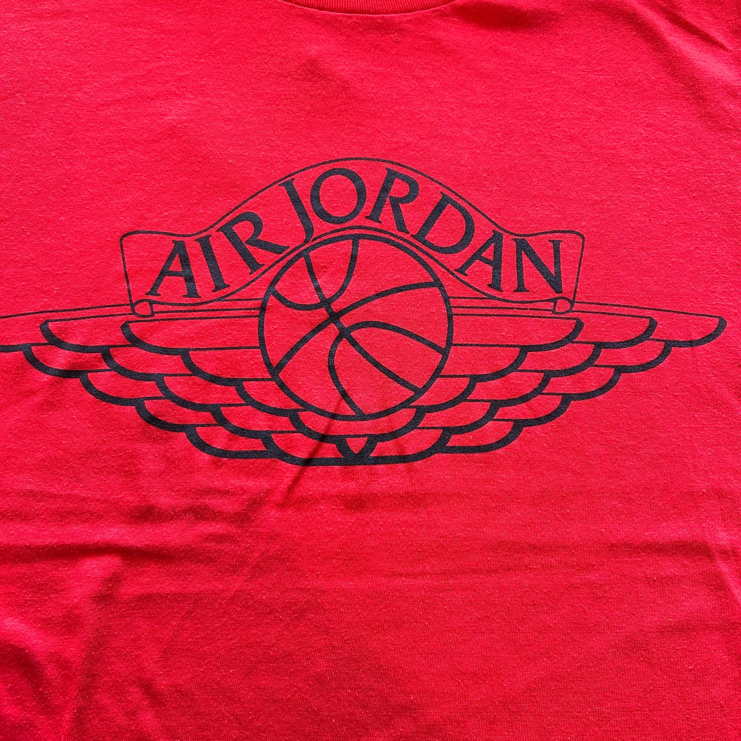 80's NIKE AIR JORDAN ウィングロゴTシャツ 赤(L)A6360T-SO