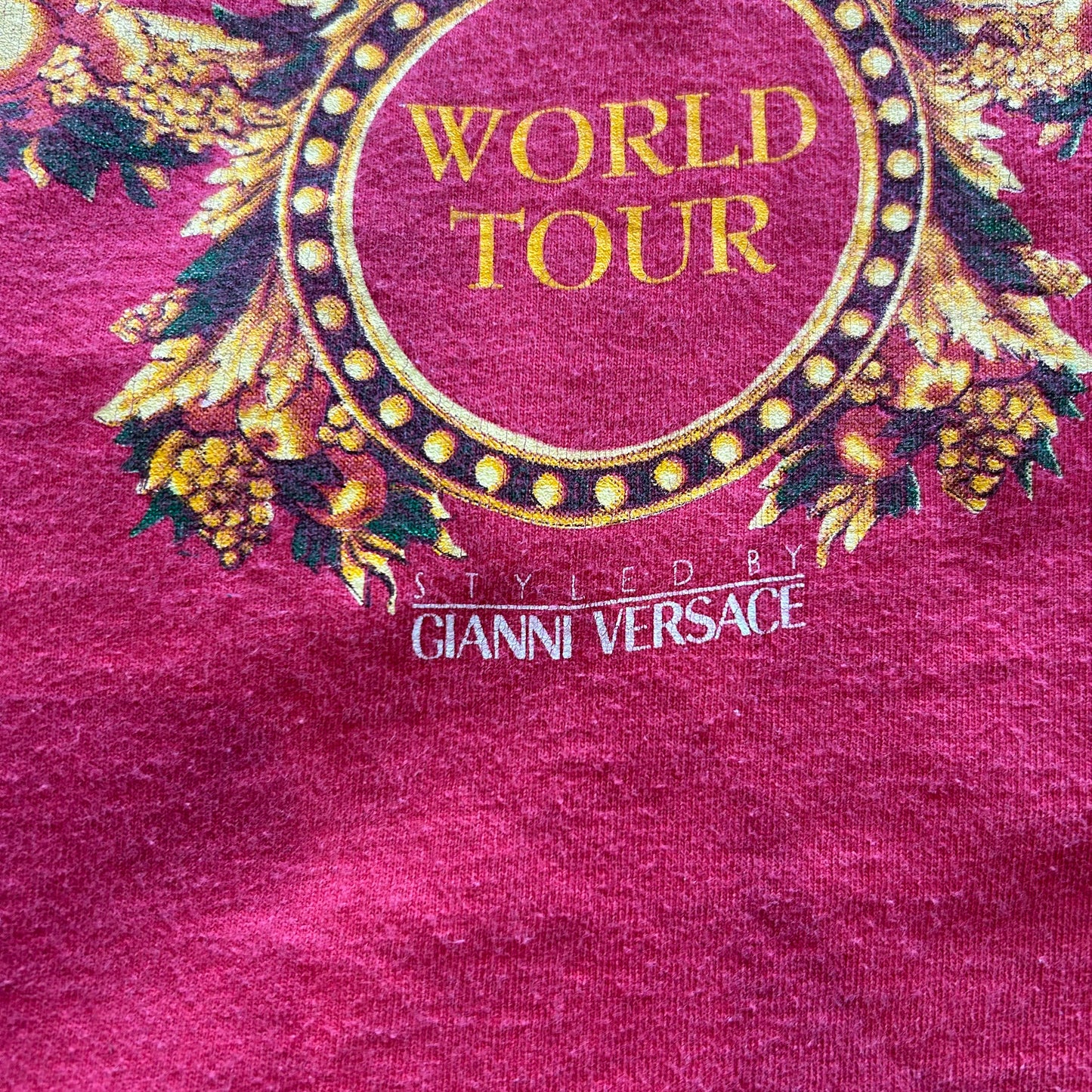 90's anvil ELTON JHON World Tour Tシャツ エルトン・ジョン 赤(L)/A4501T-SO