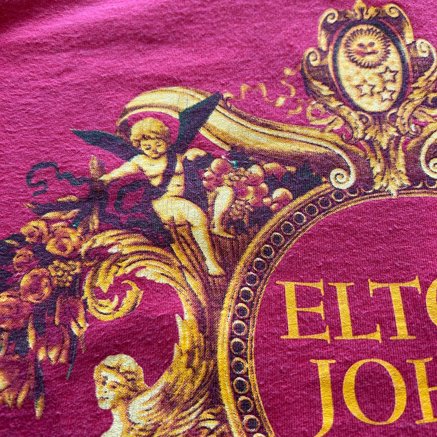 90's anvil ELTON JHON World Tour Tシャツ エルトン・ジョン 赤(L)/A4501T-SO