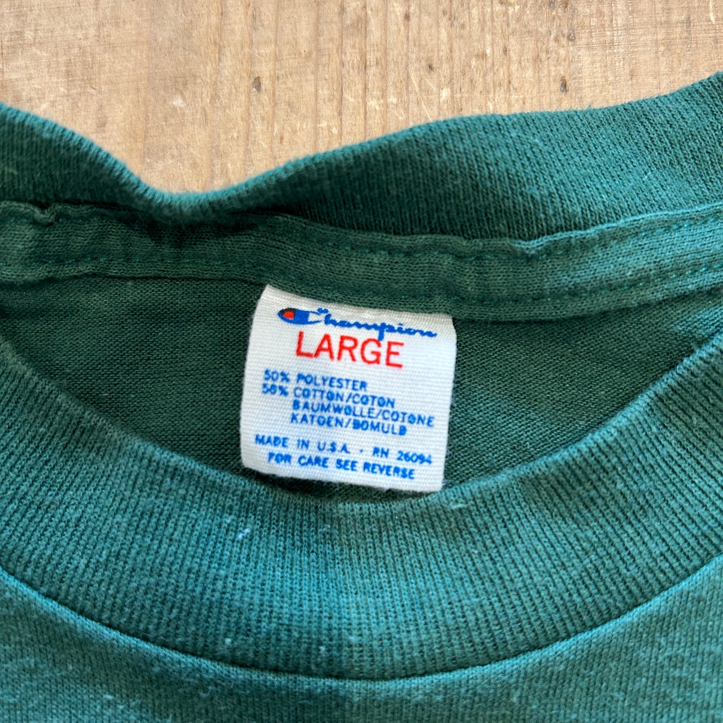 80's Champion SUNY FARMINGDALE カレッジTシャツ トリコ 緑(L)/A7306T-SO