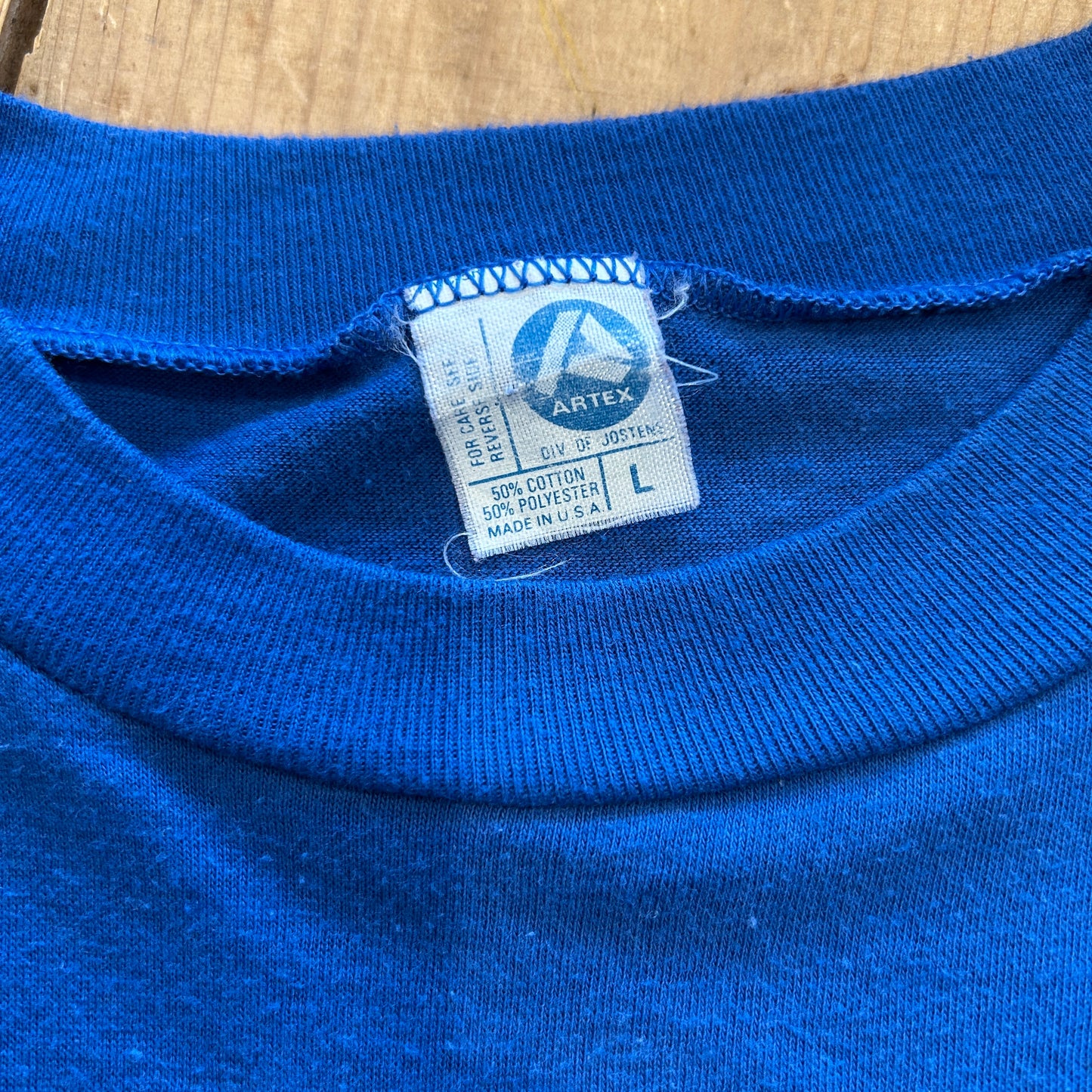 80's ARTEX U.S.AIR FORCE 沖縄米軍基地 Tシャツ 青(L)/A4096T-SO