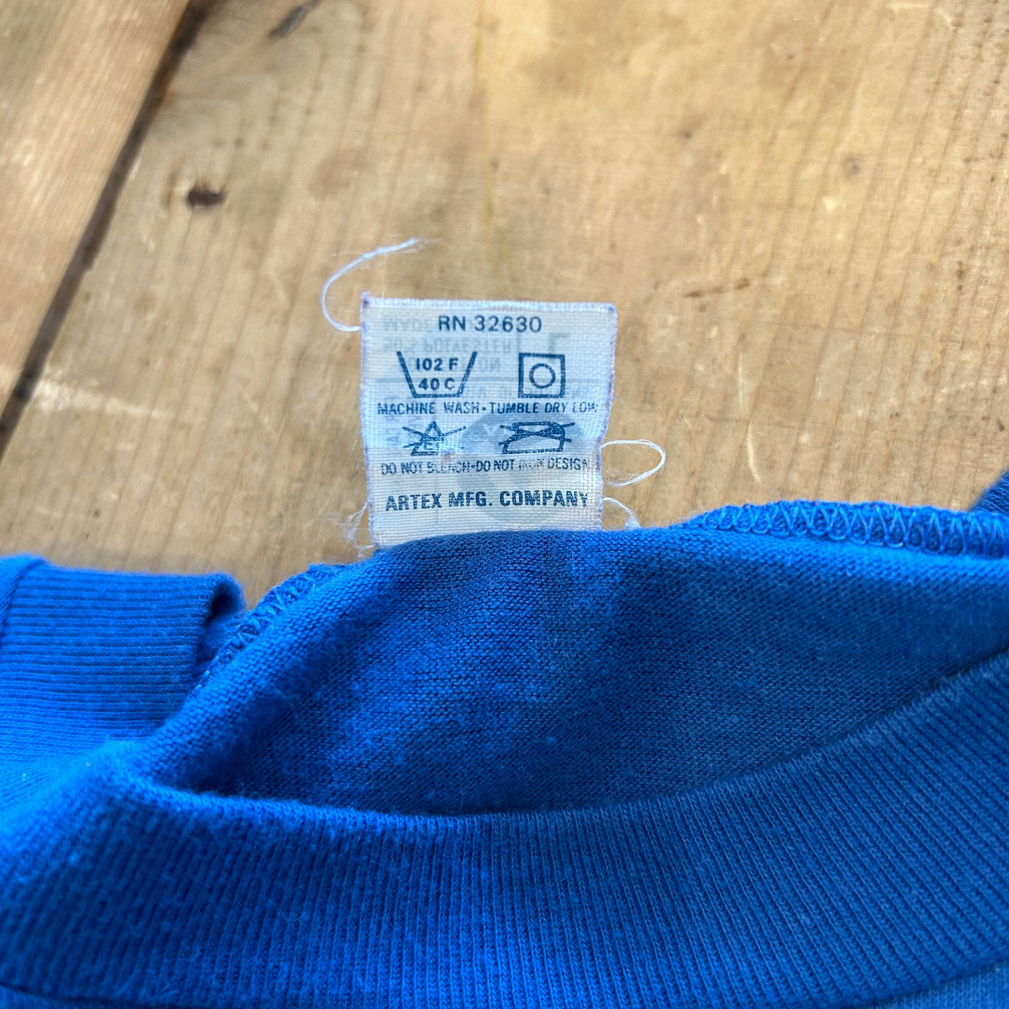 80's ARTEX U.S.AIR FORCE 沖縄米軍基地 Tシャツ 青(L)/A4096T-SO