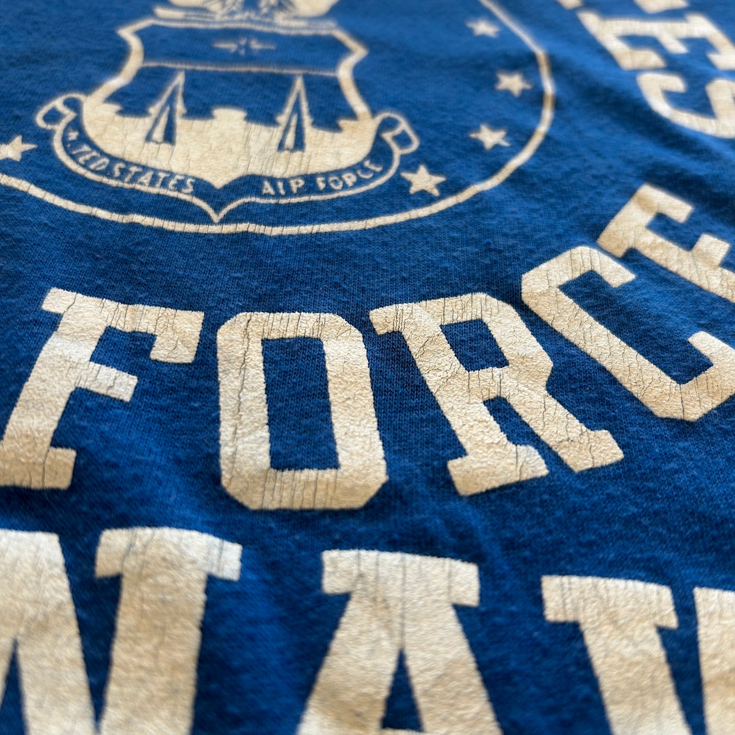 80's ARTEX U.S.AIR FORCE 沖縄米軍基地 Tシャツ 青(L)/A4096T-SO