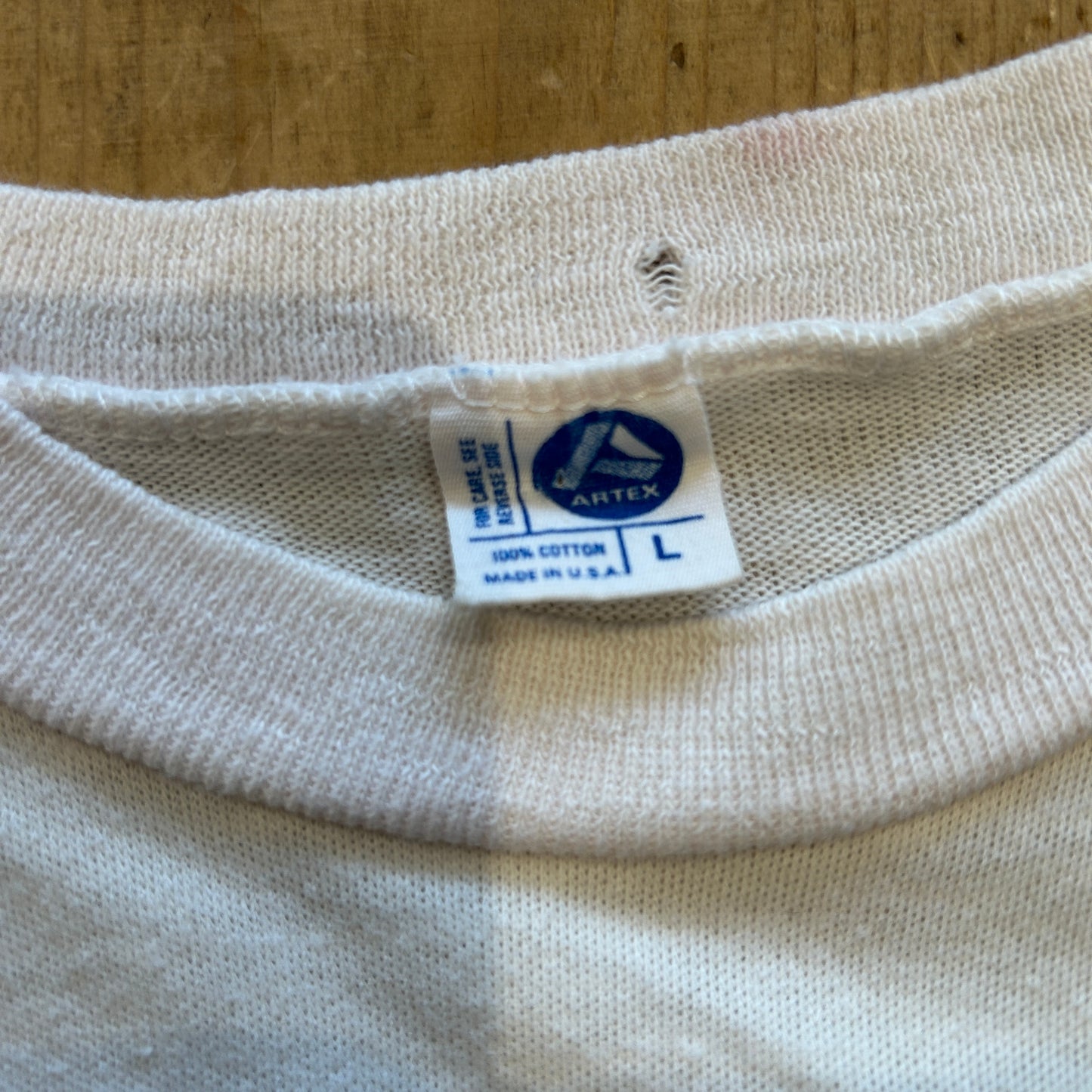 80's ARTEX スヌーピー GO TEAM! フットボールTシャツ (L)/A7304T-SO