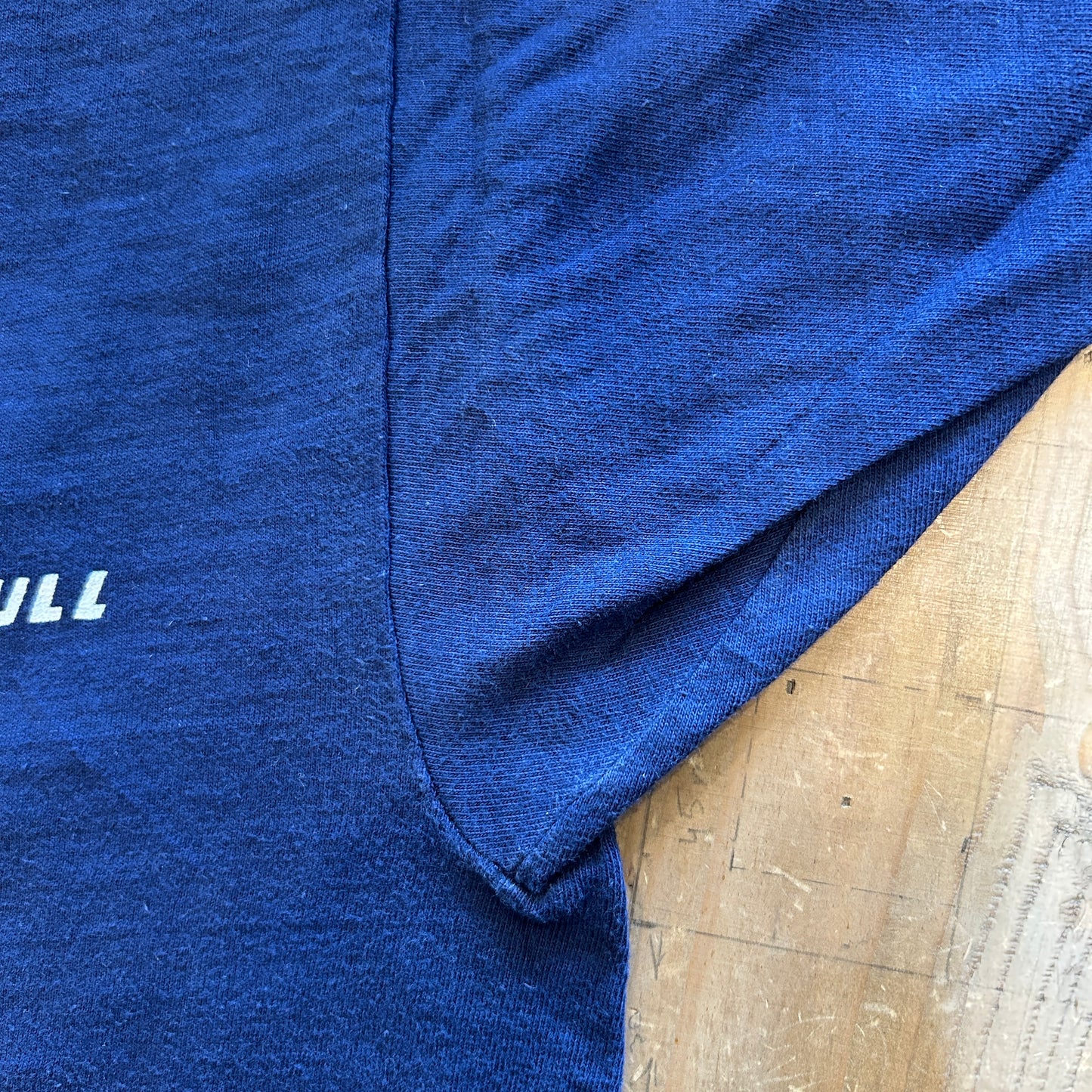 70's Champion チャンピオン バータグ トリムTシャツ リンガー 紺白(M)/A7553T-SO