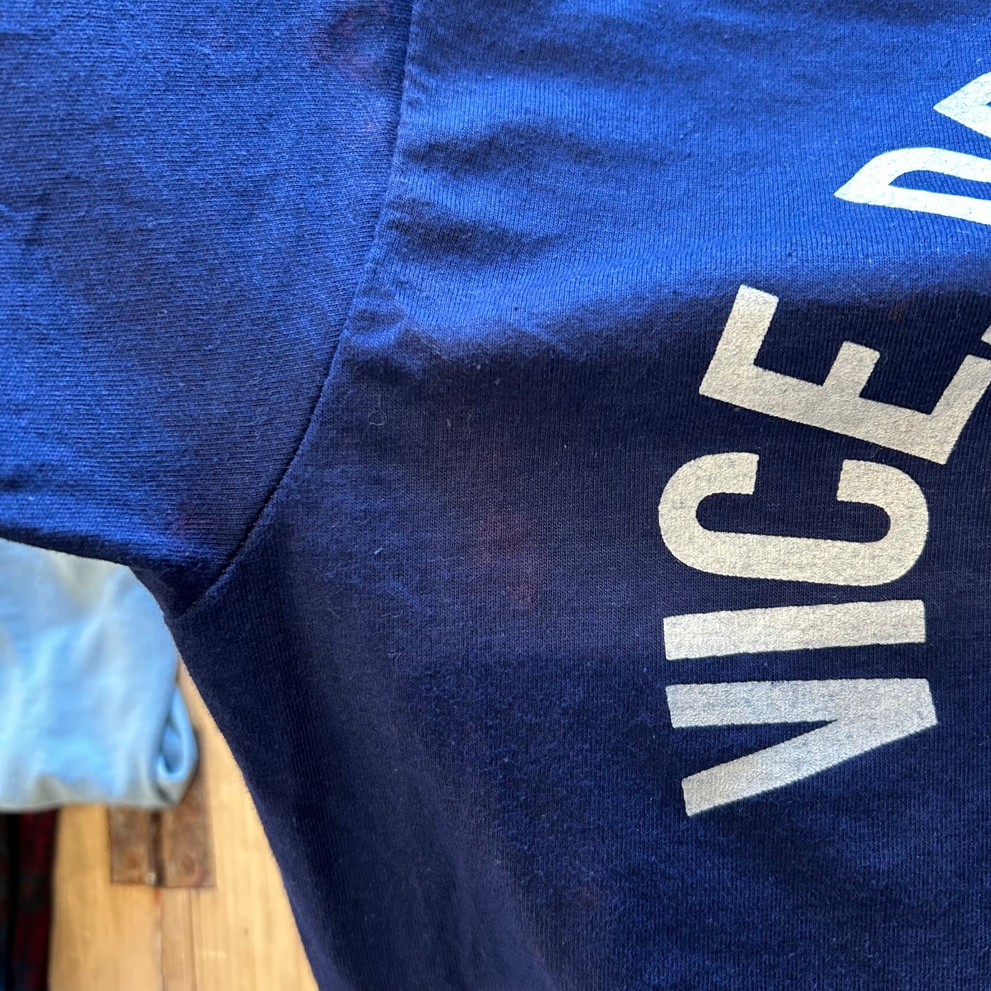 70's Hanes vice Drugs&the law ヒューストン大学 カレッジTシャツ紺色(L)/A6362T-SO