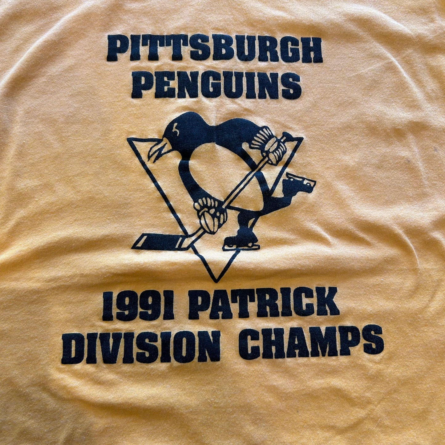 90's PITTSBURGH PENGUINS Tシャツオレンジ(XL)/A2966T-S