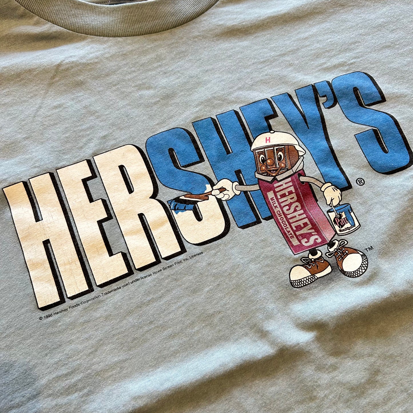 90's Hanes Hershey's Milk chocolate 企業Tシャツ 水色(XXL)/A3832T-S