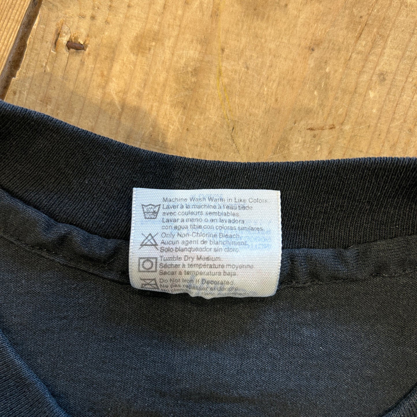 80's Hanes メッセージTシャツ シングルステッチ 黒(XL)B2807T-SO