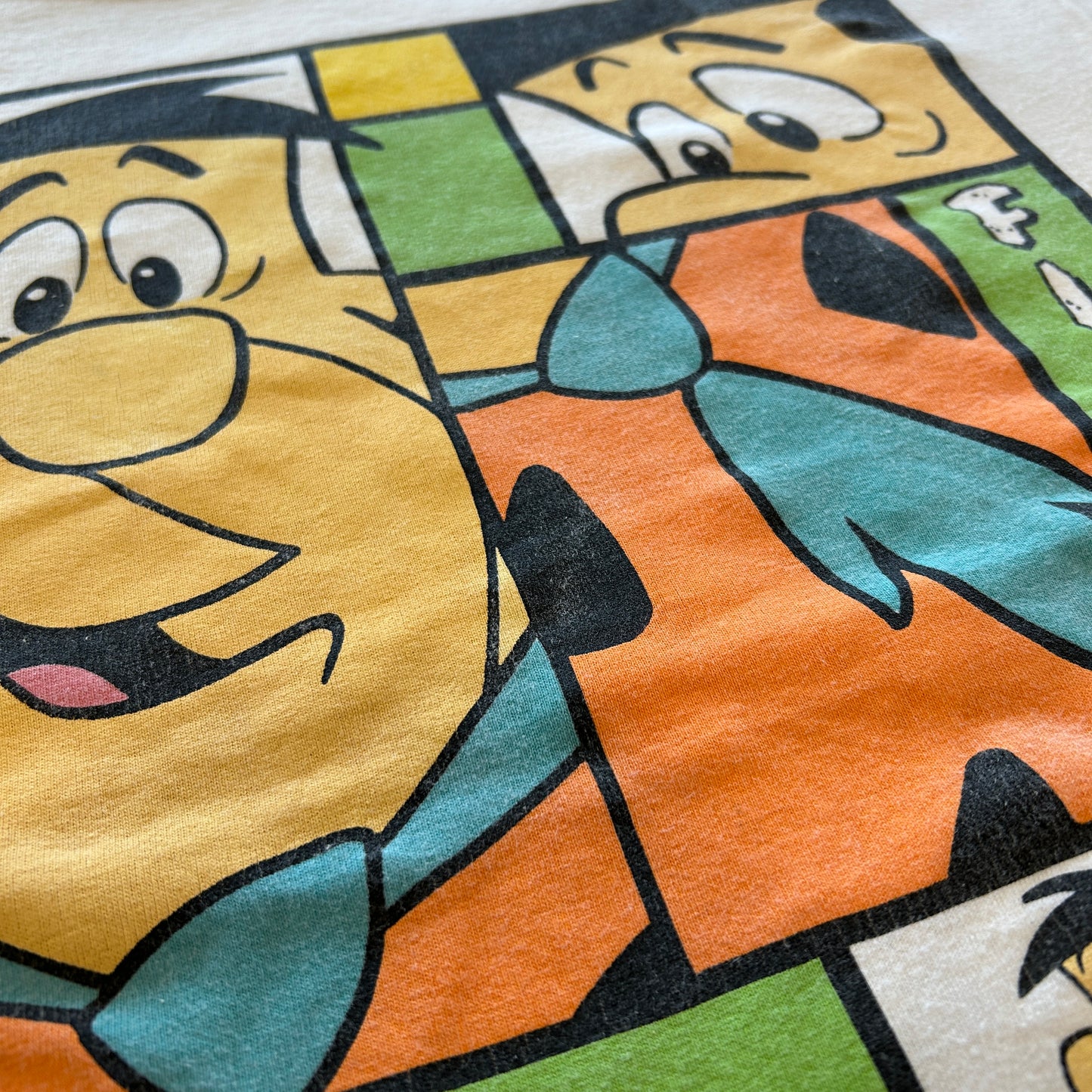 90's DELTA "FRED FLINTSTONE" Tシャツ ホワイト (L)/A7575T-SO