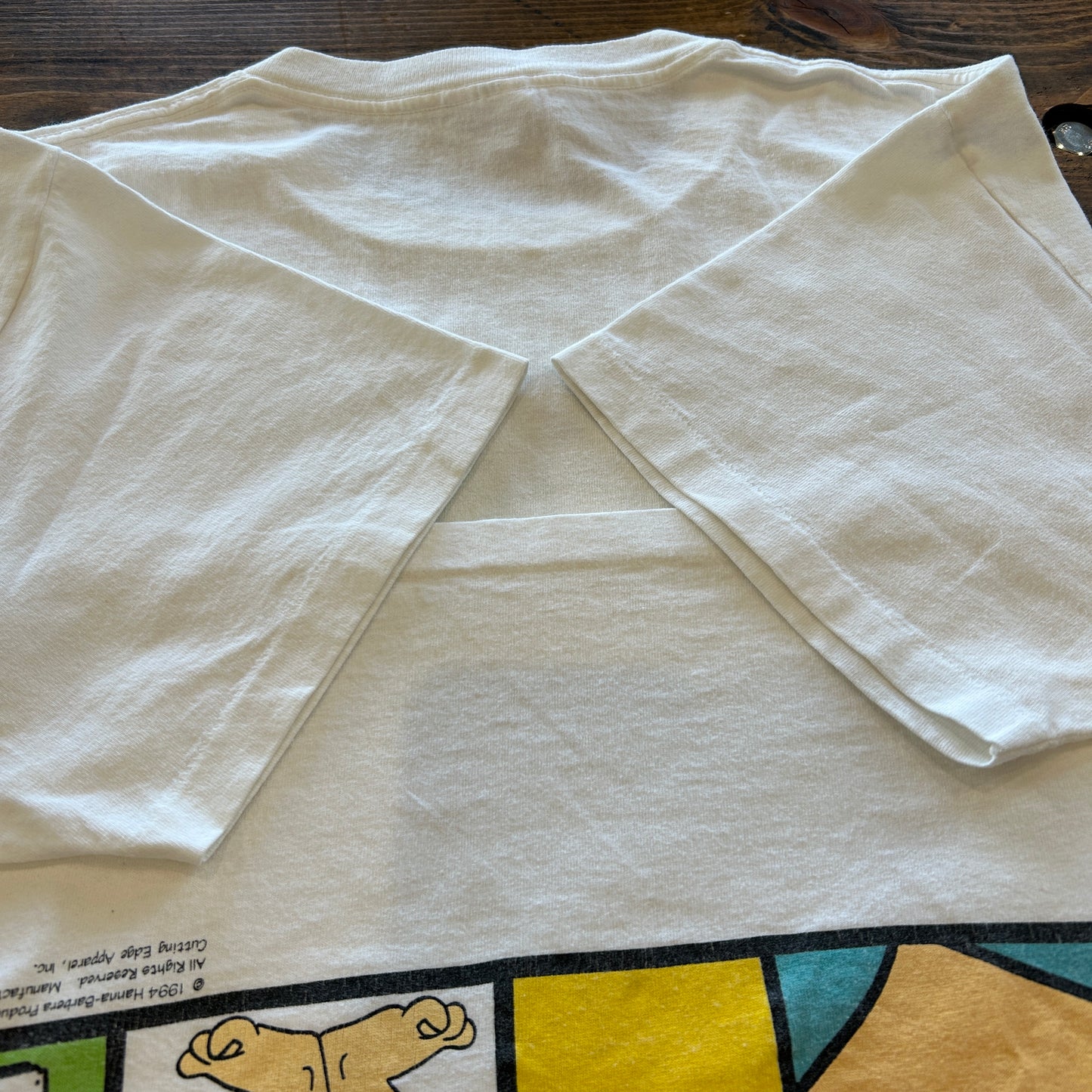 90's DELTA "FRED FLINTSTONE" Tシャツ ホワイト (L)/A7575T-SO
