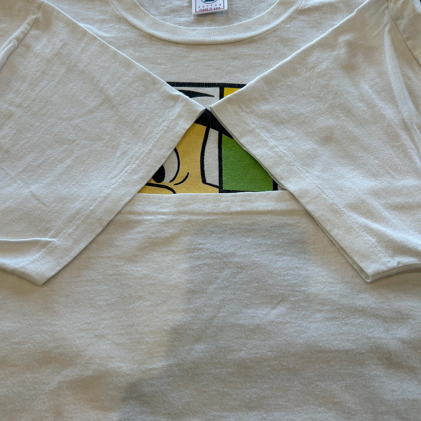 90's DELTA "FRED FLINTSTONE" Tシャツ ホワイト (L)/A7575T-SO
