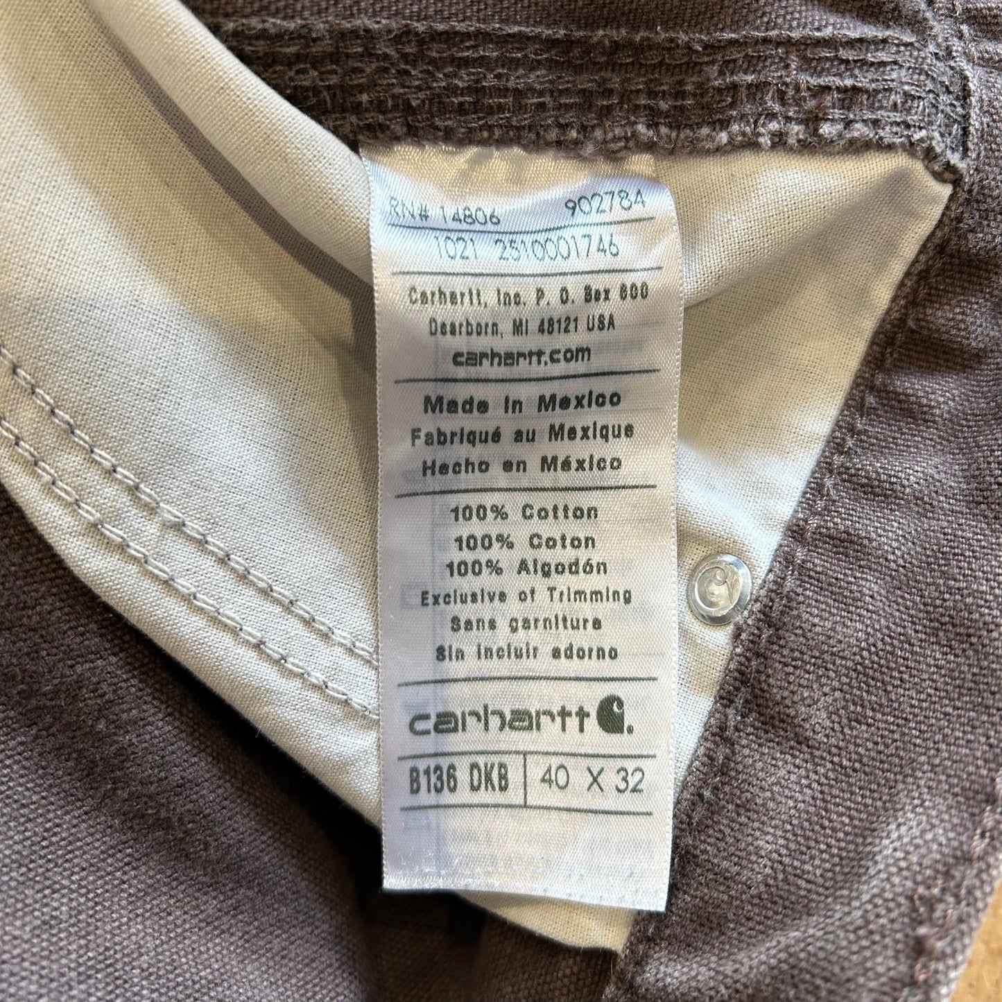 00's Carhartt カーハート ダブルニー ワークパンツ A6366P-SO