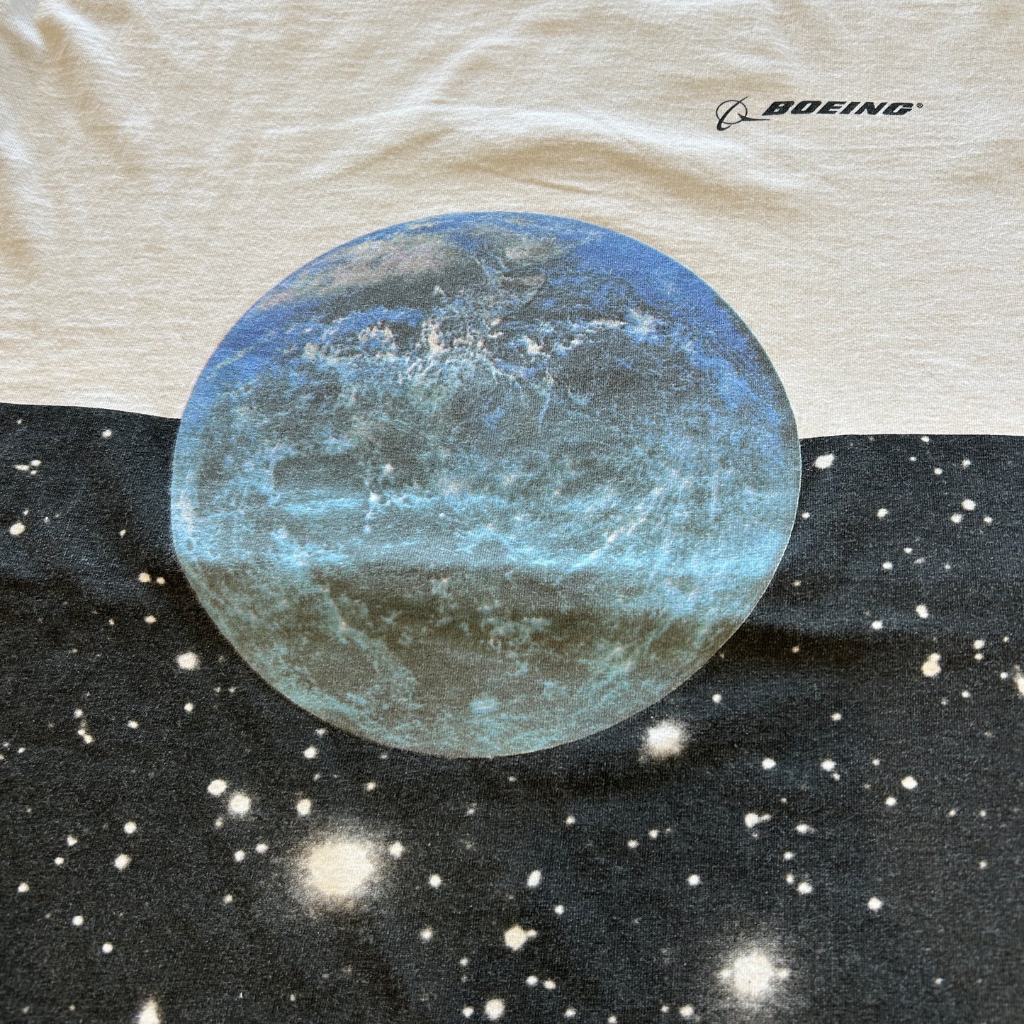 00's ONEITA "BOEING" ボーイング 地球 企業Tシャツ ホワイト (L)/A7557T-SO
