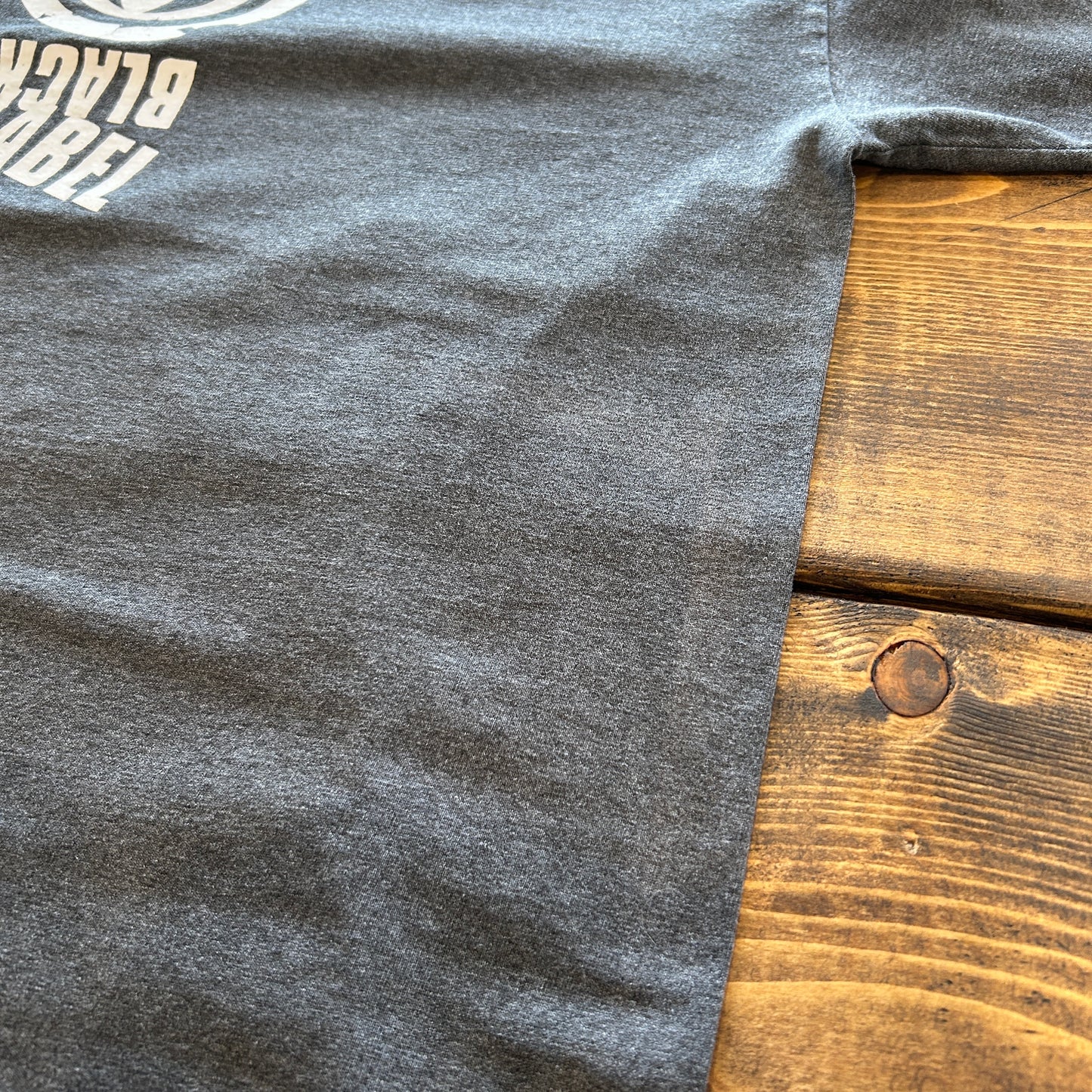 00's BLACK LABEL FIRE ブラックレーベル ロゴTシャツ グレー (L)/A7556T-SO