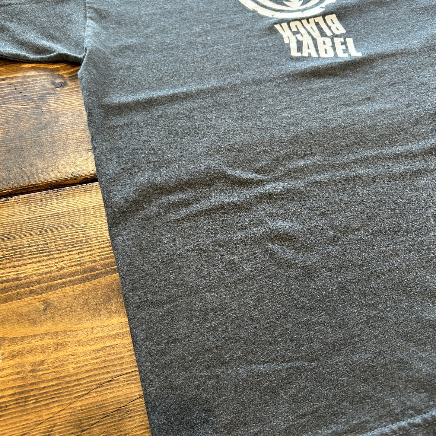 00's BLACK LABEL FIRE ブラックレーベル ロゴTシャツ グレー (L)/A7556T-SO